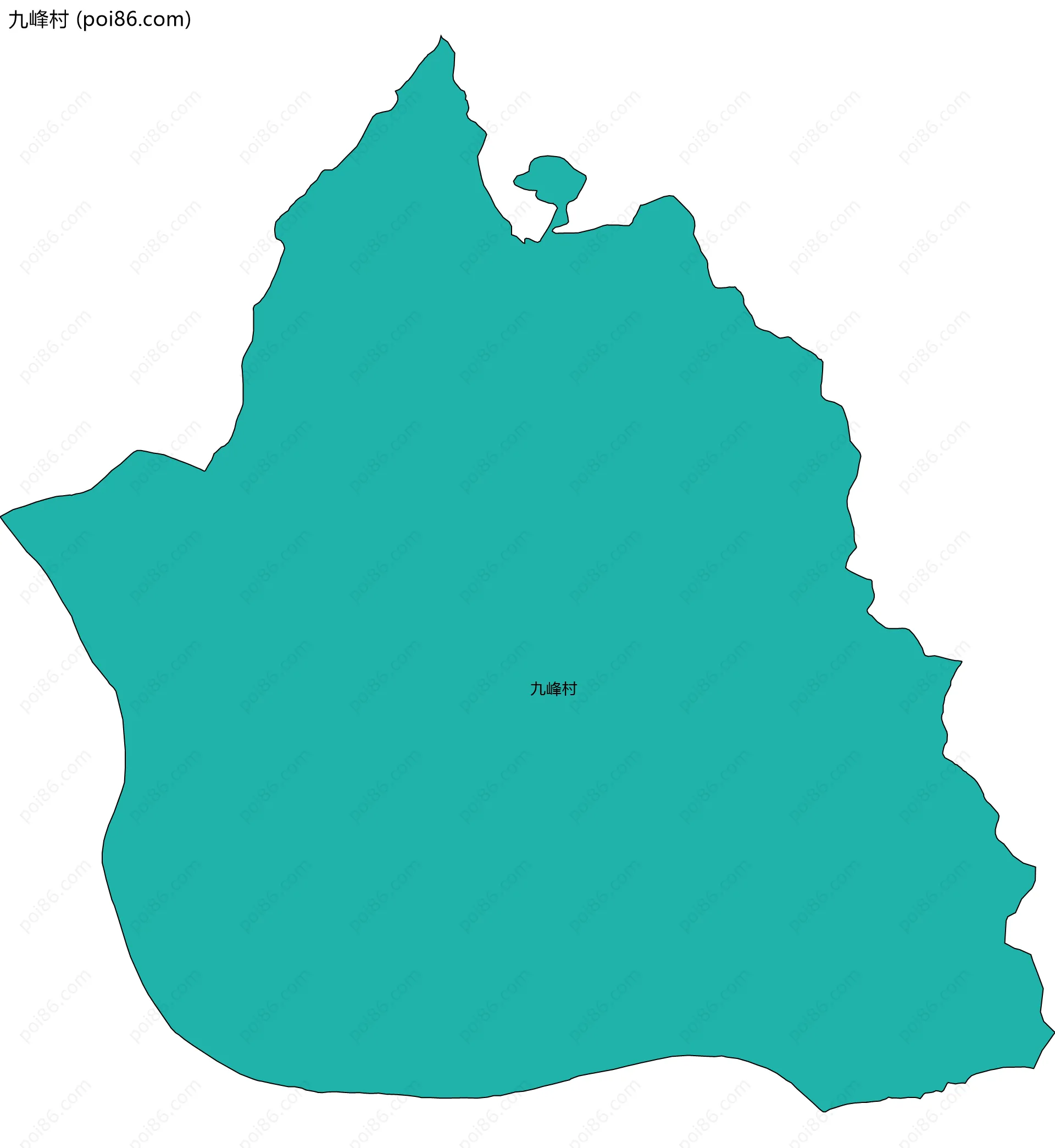九峰村边界地图