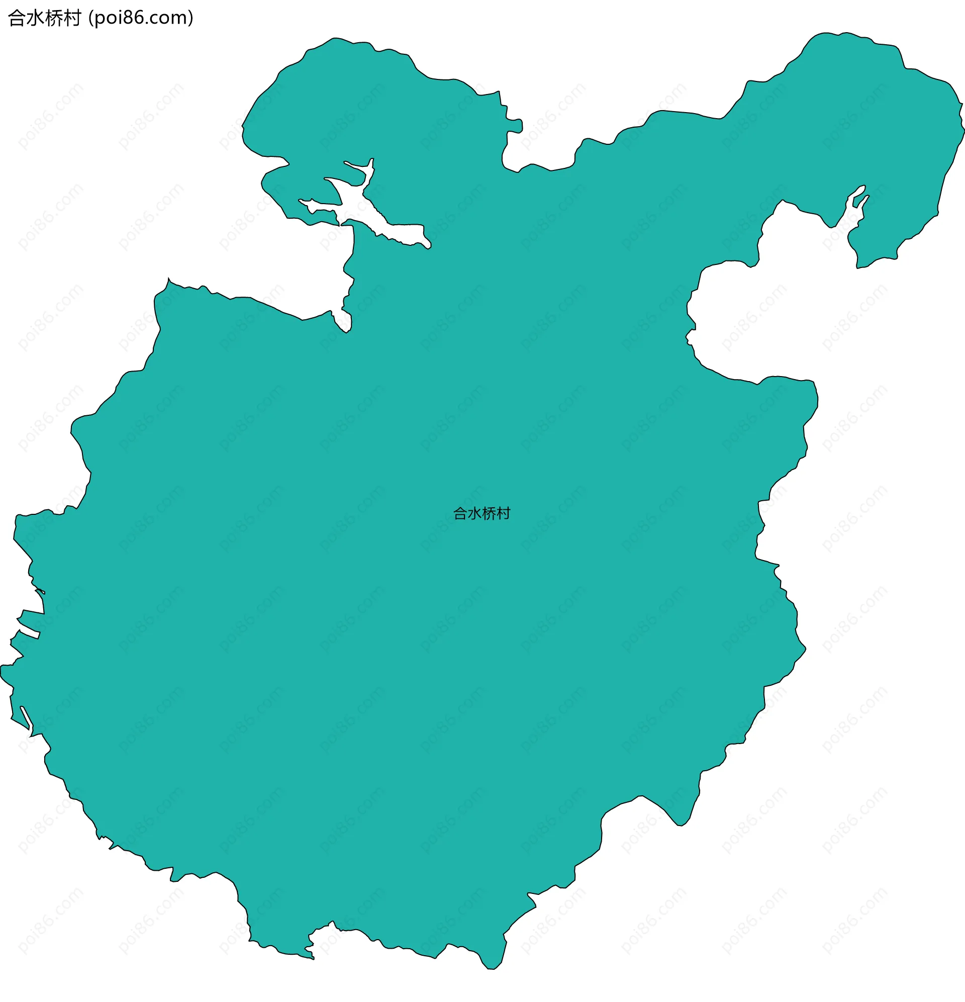 合水桥村边界地图