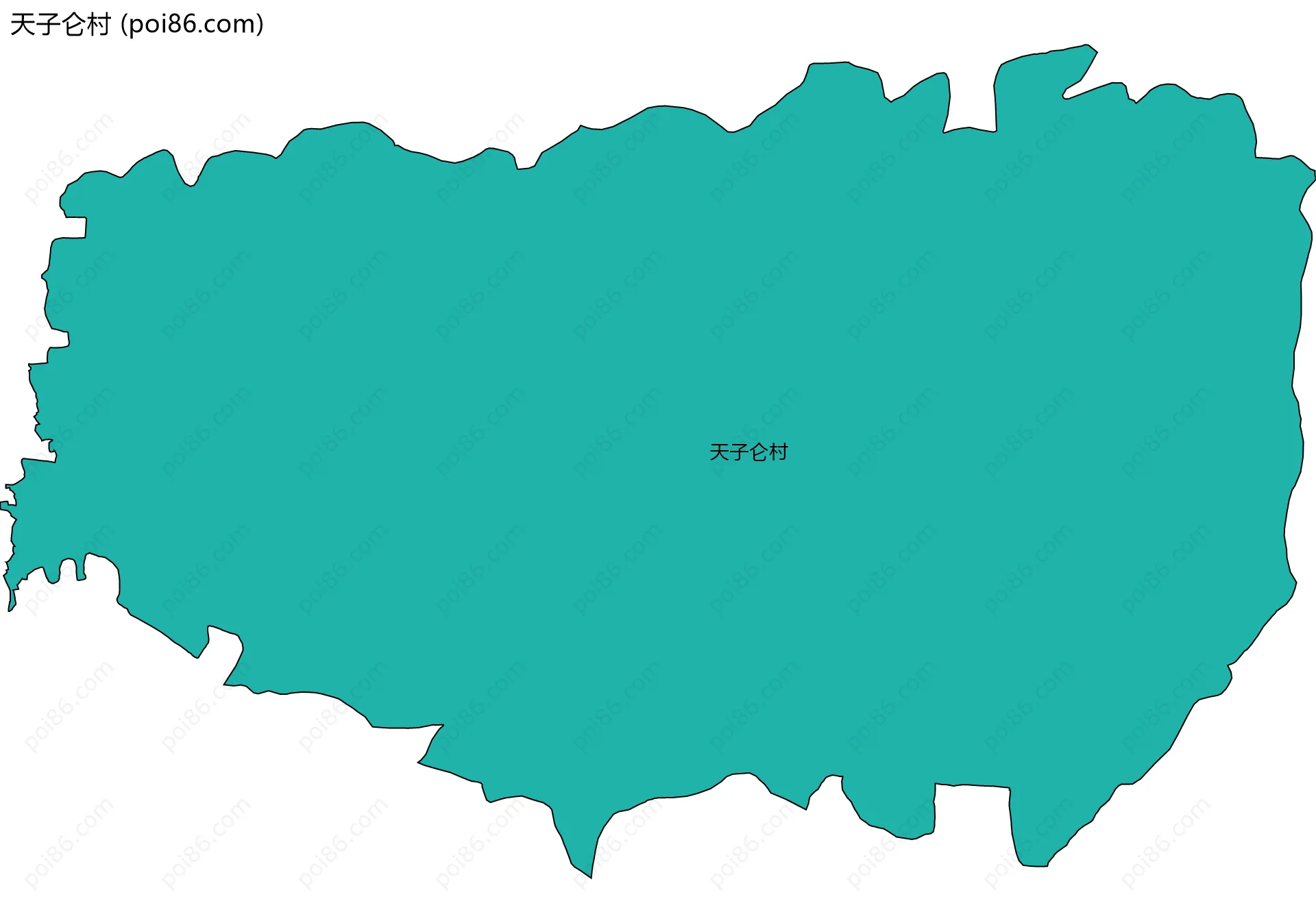天子仑村边界地图