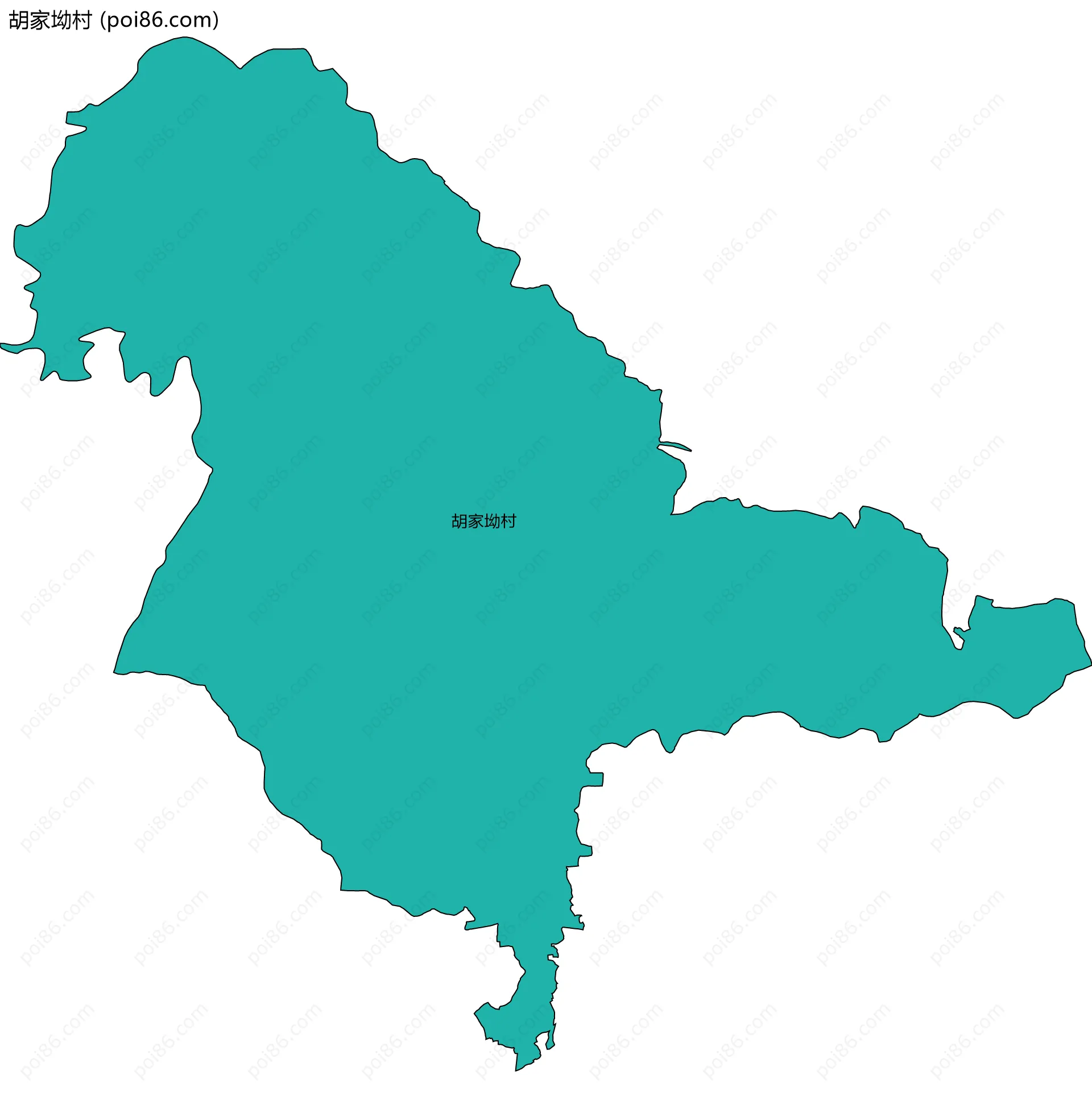 胡家坳村边界地图