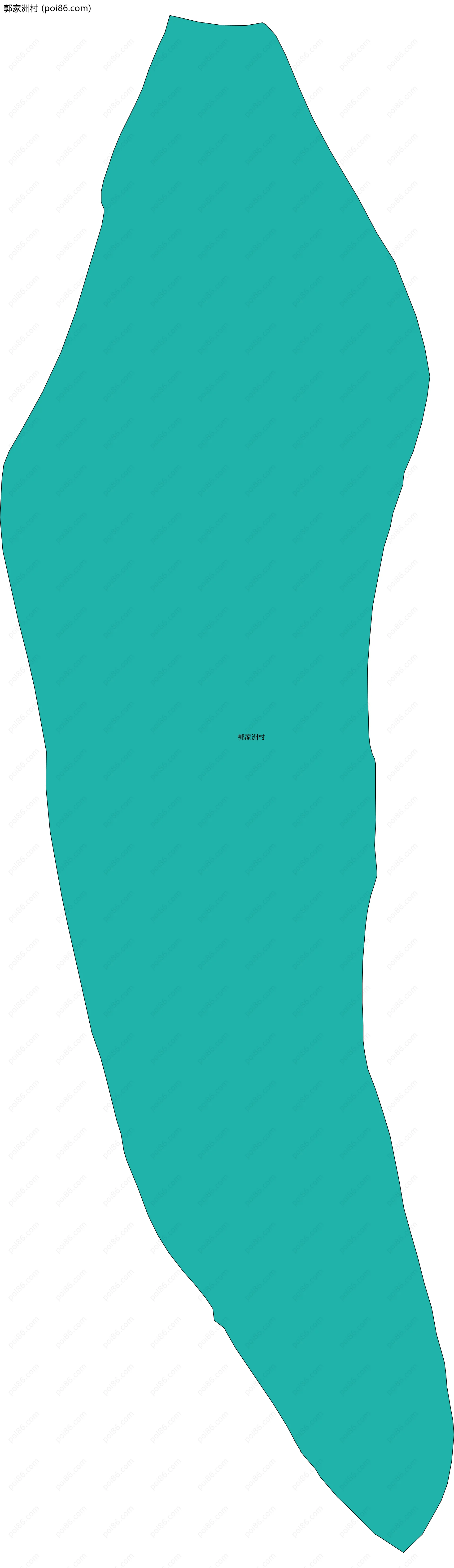 郭家洲村边界地图