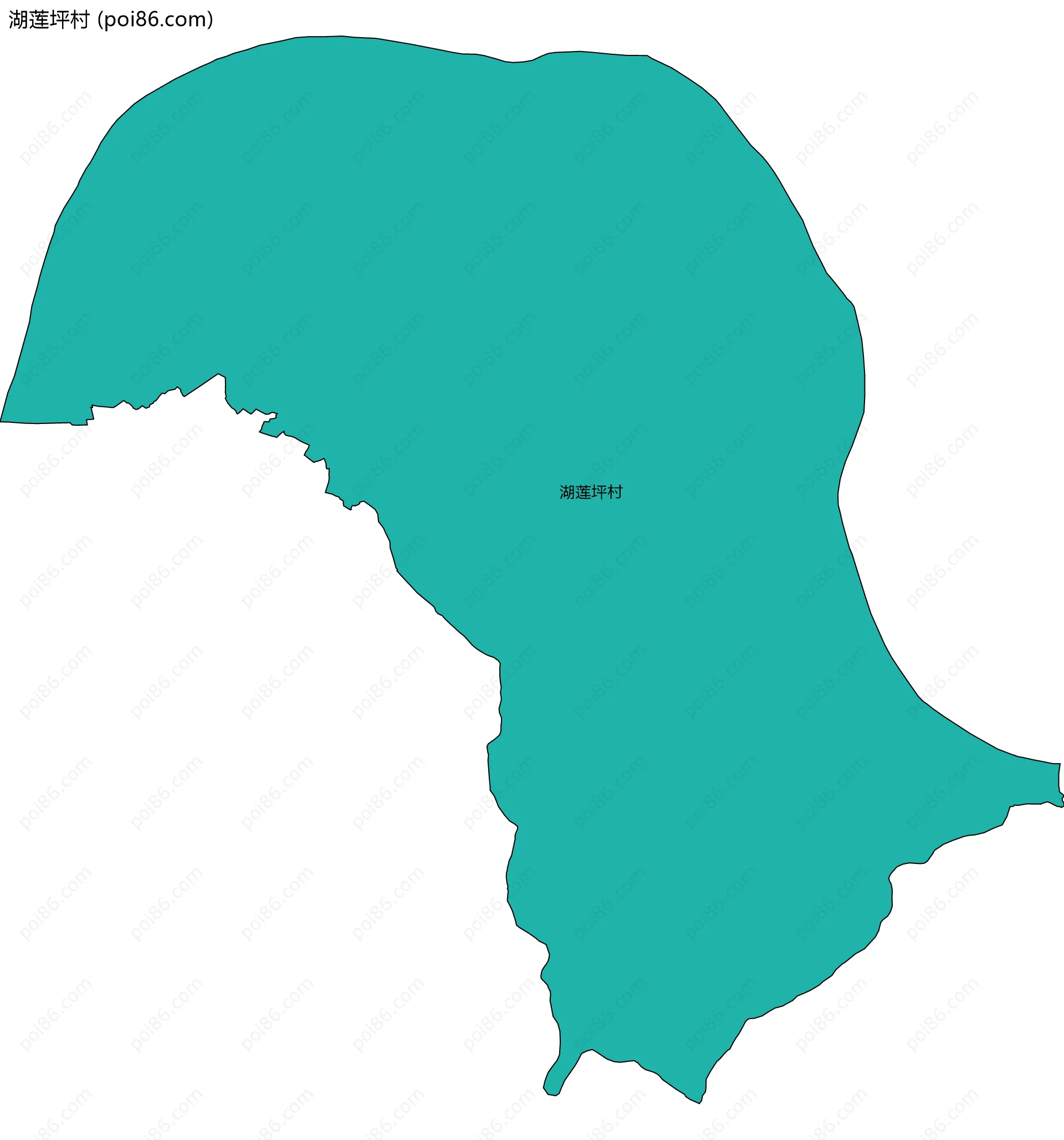 湖莲坪村边界地图