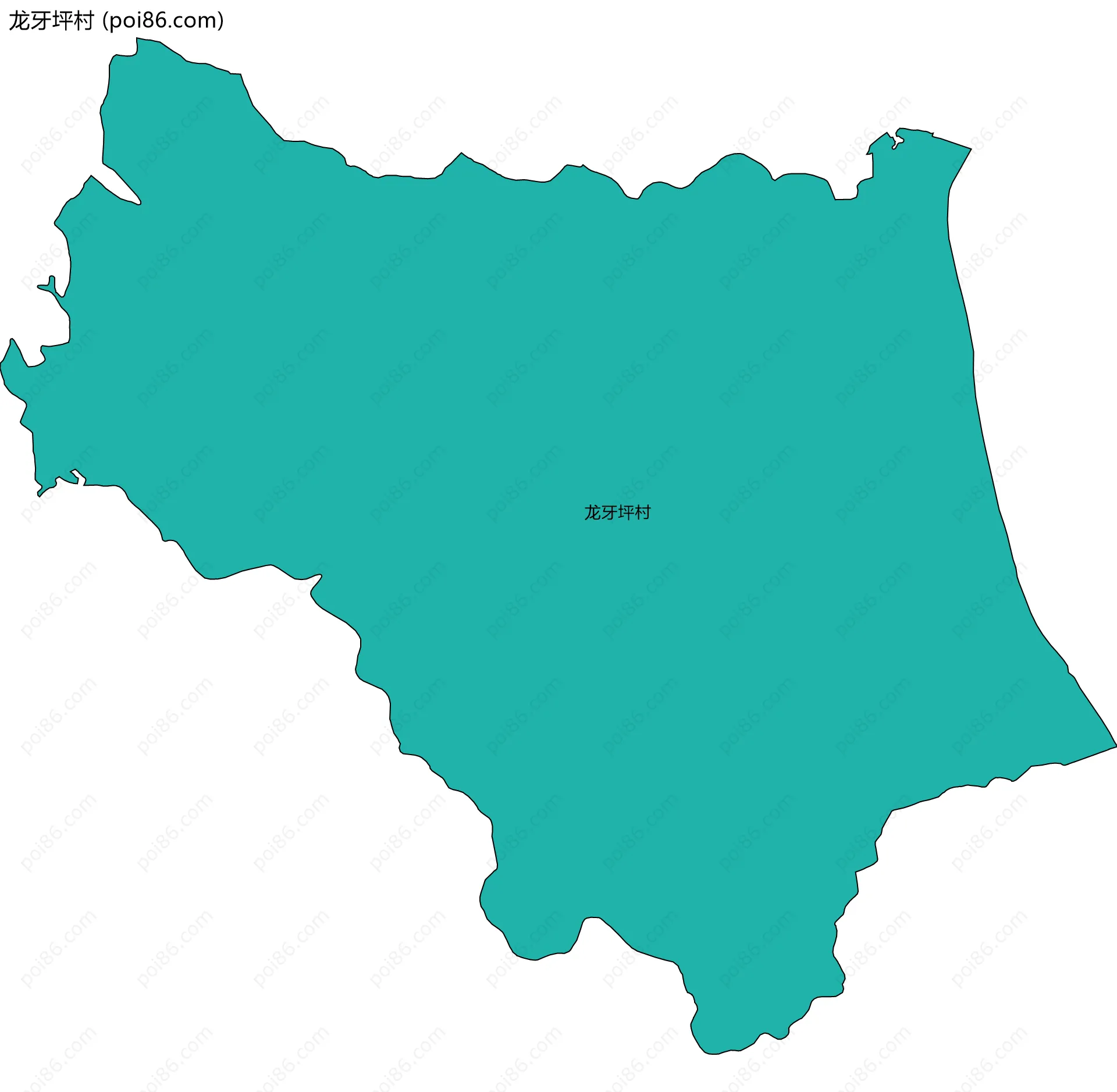 龙牙坪村边界地图