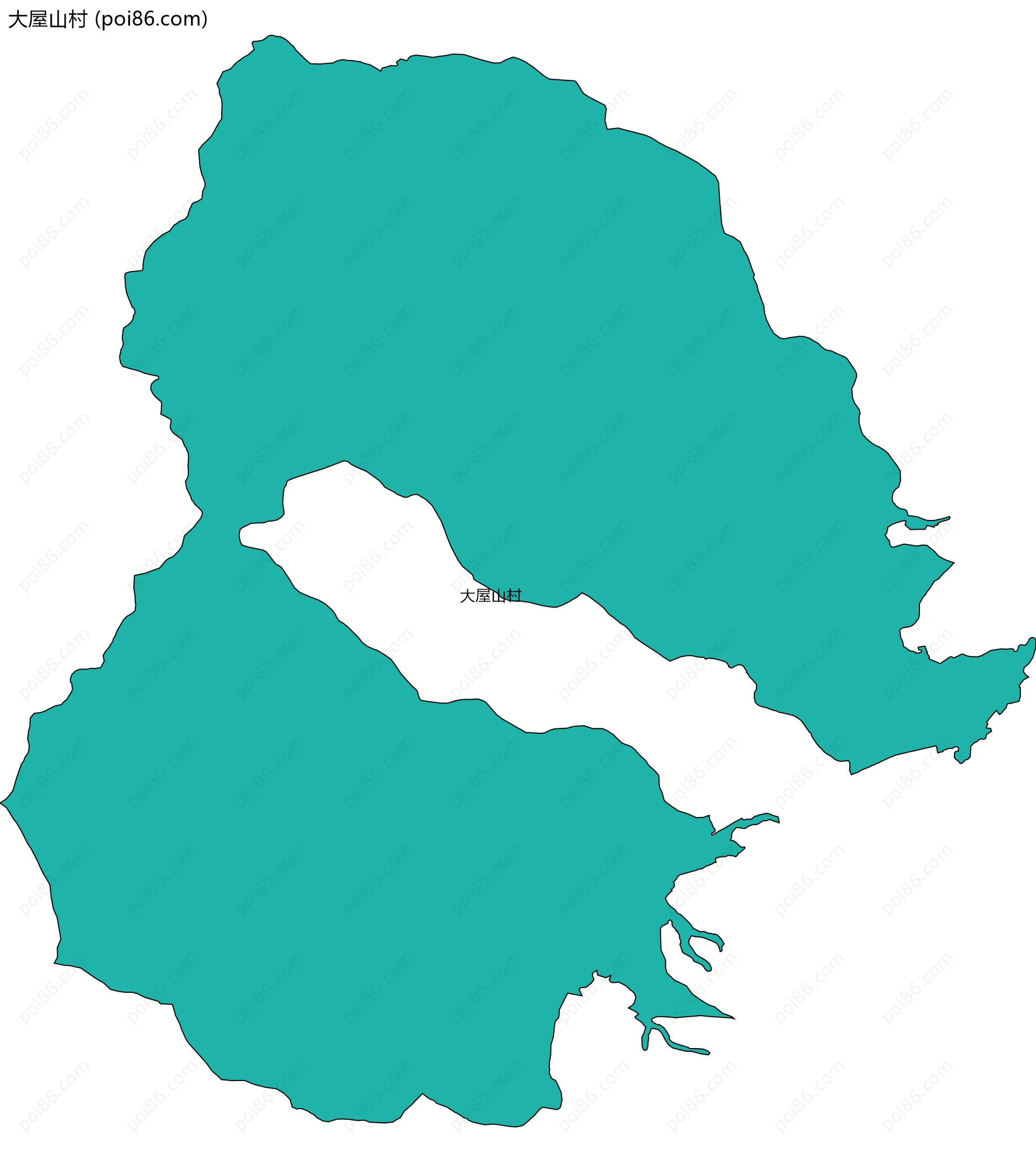 大屋山村边界地图