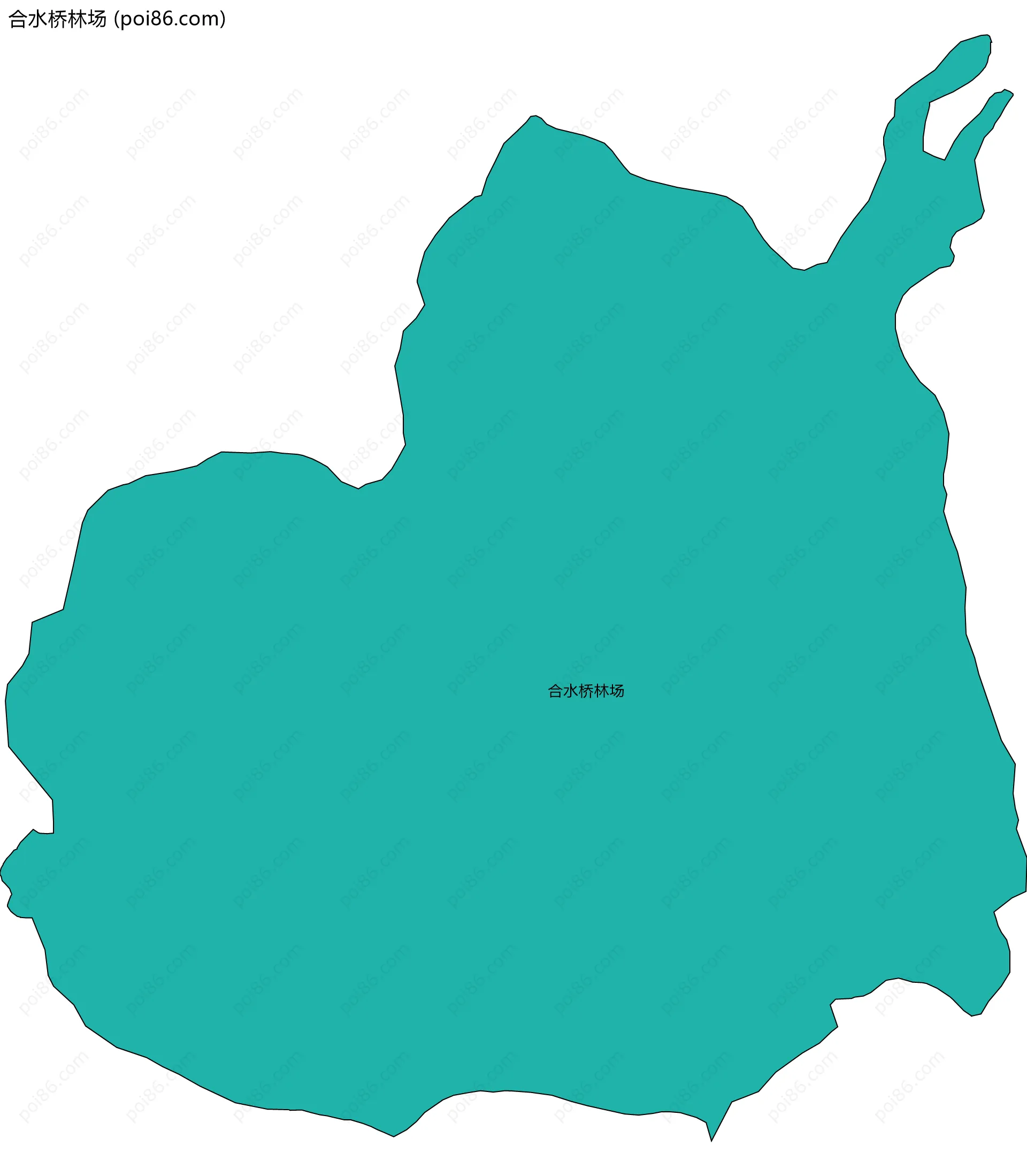 合水桥林场边界地图