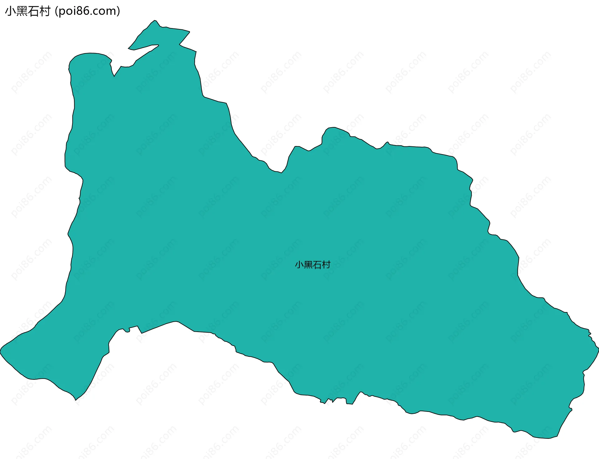 小黑石村边界地图