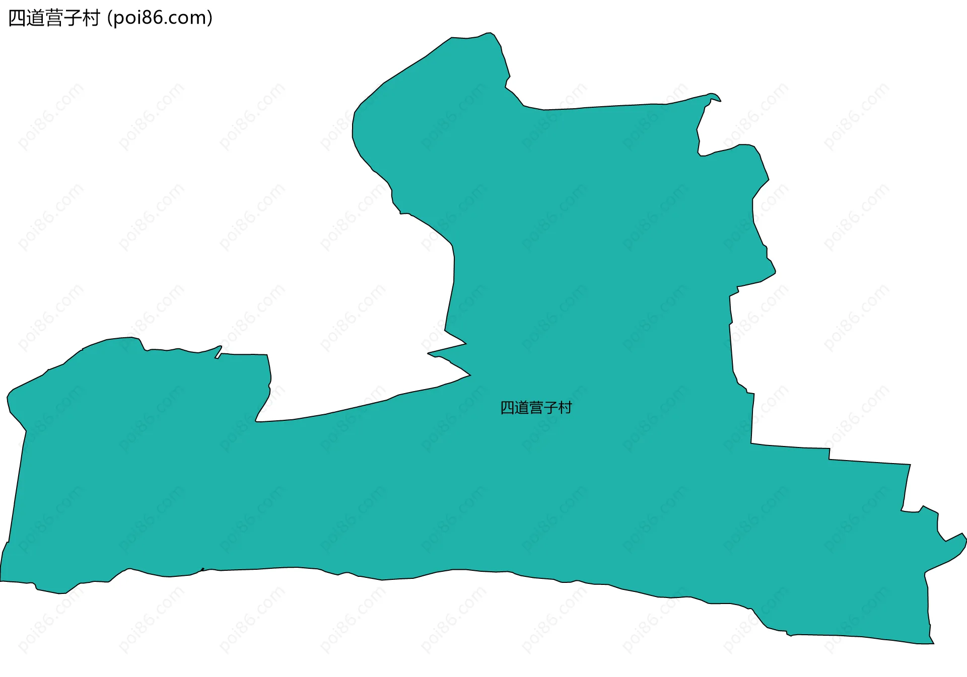 四道营子村边界地图