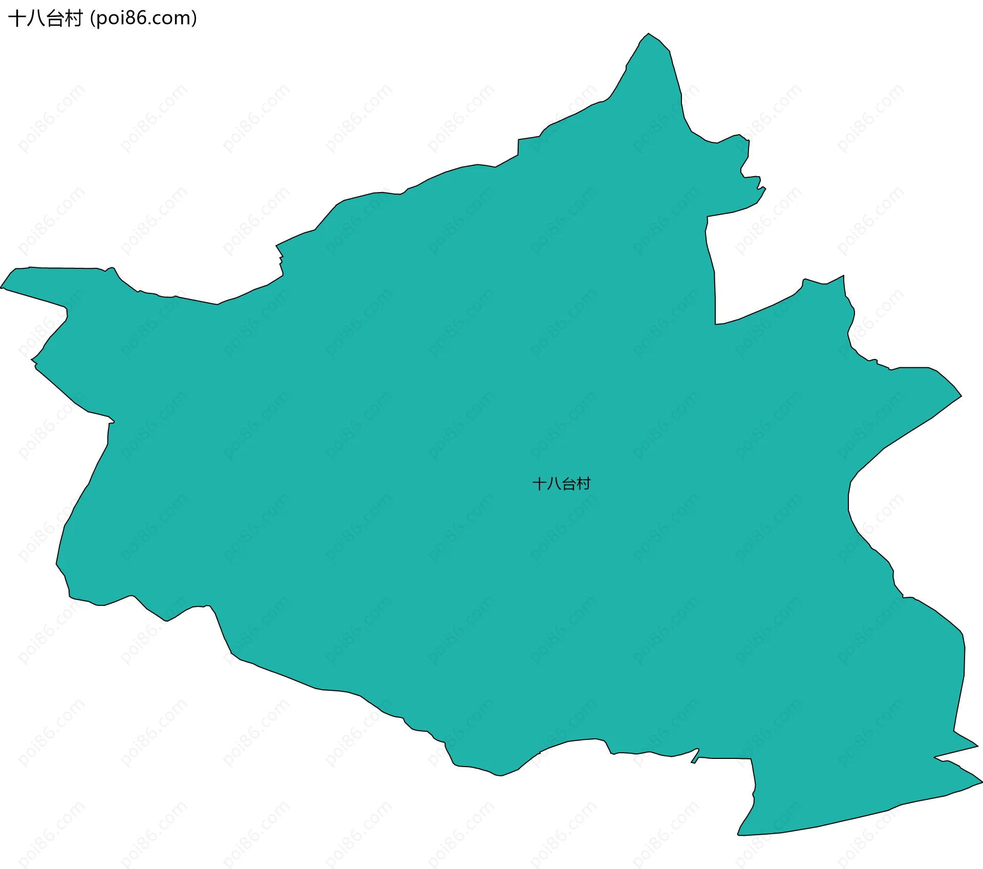 十八台村边界地图