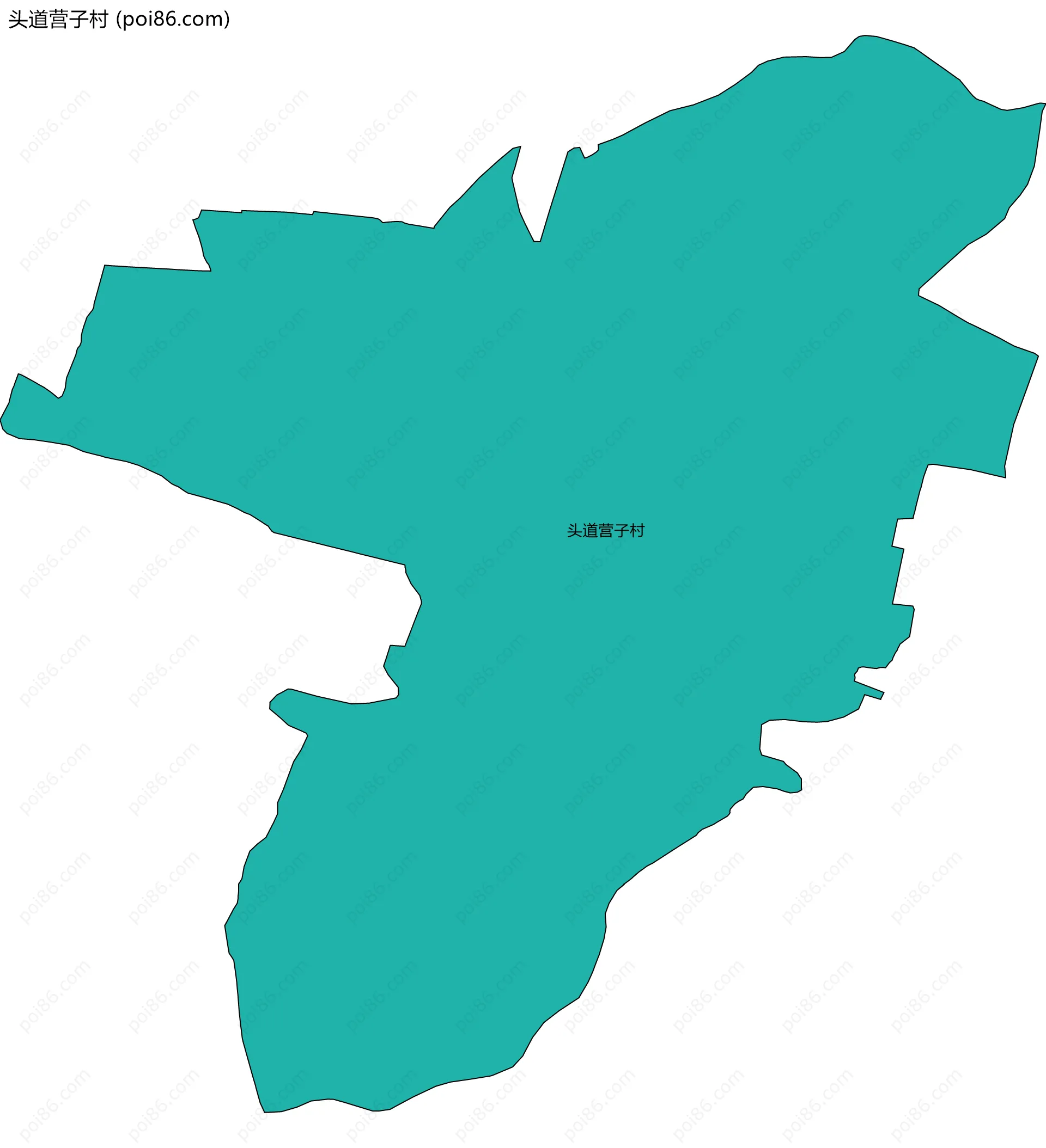 头道营子村边界地图