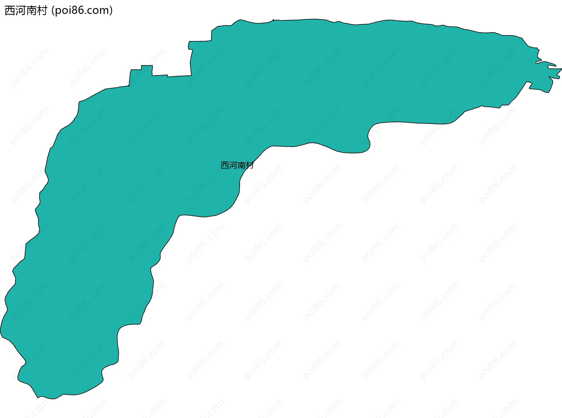 西河南村边界地图