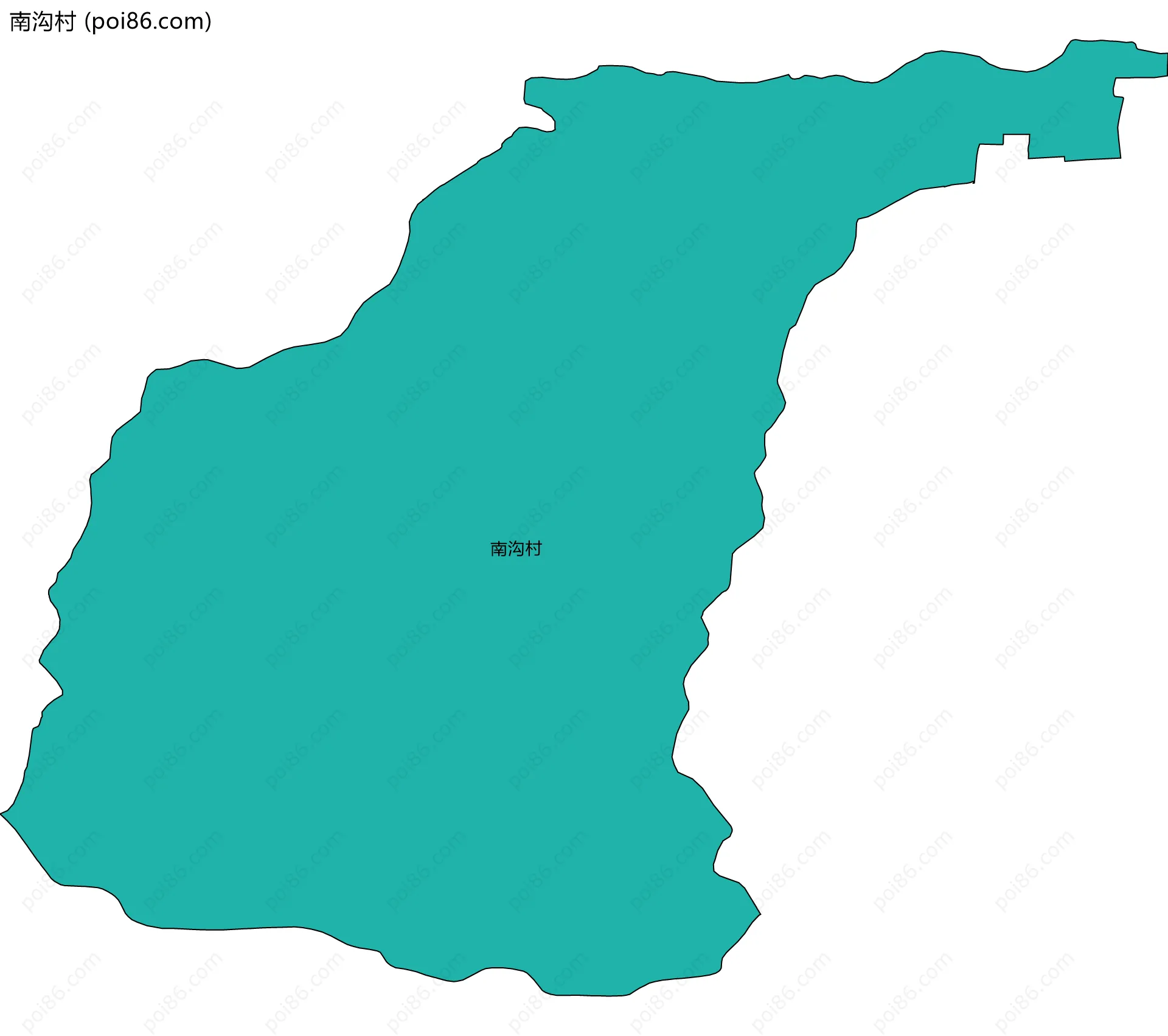 南沟村边界地图