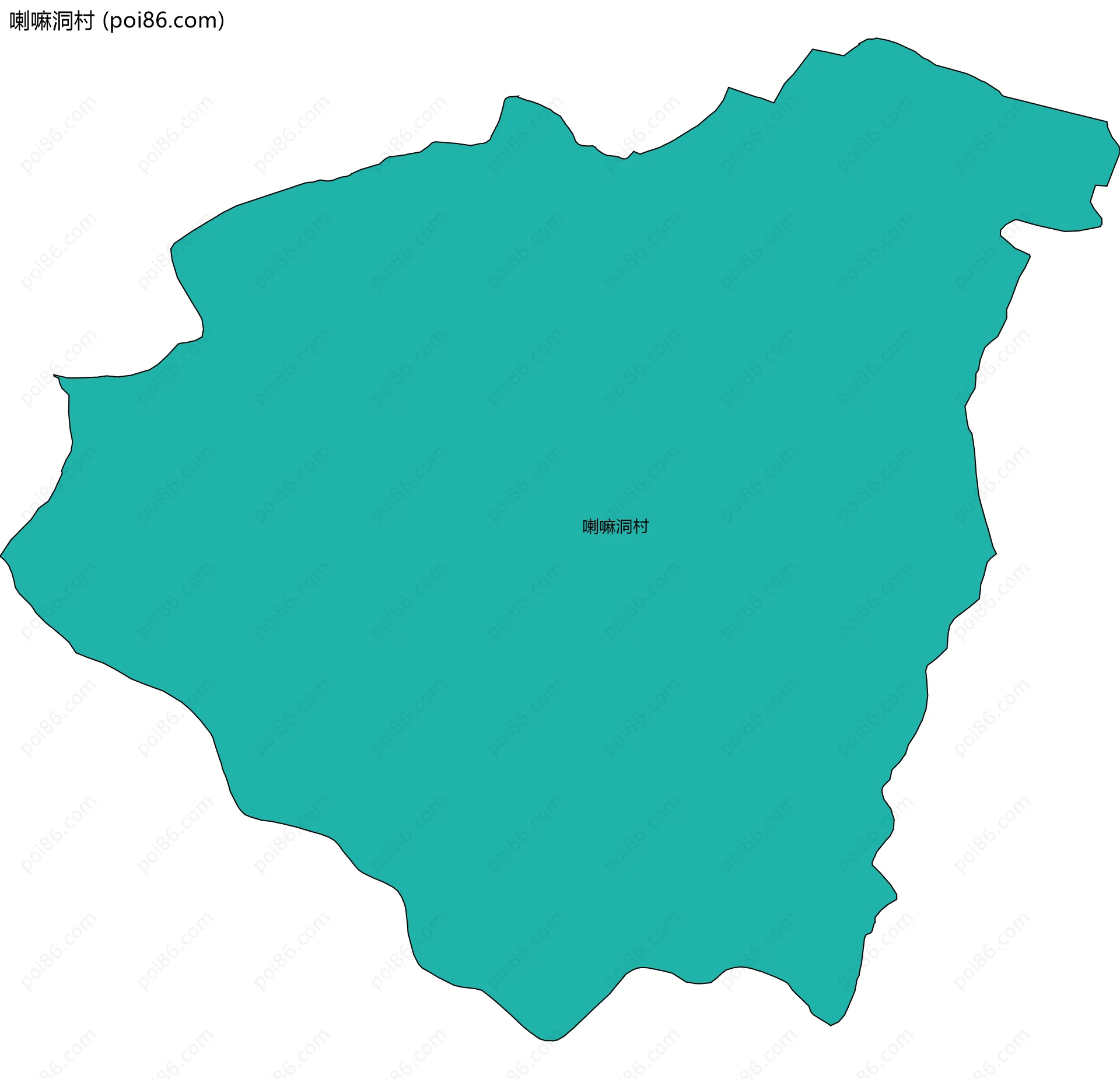 喇嘛洞村边界地图