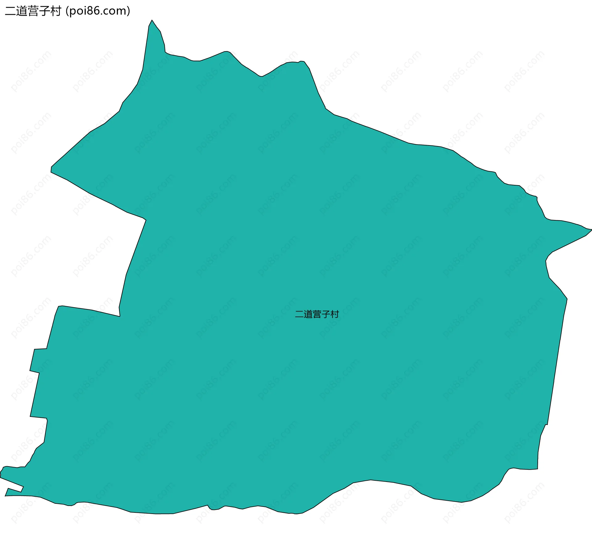 二道营子村边界地图