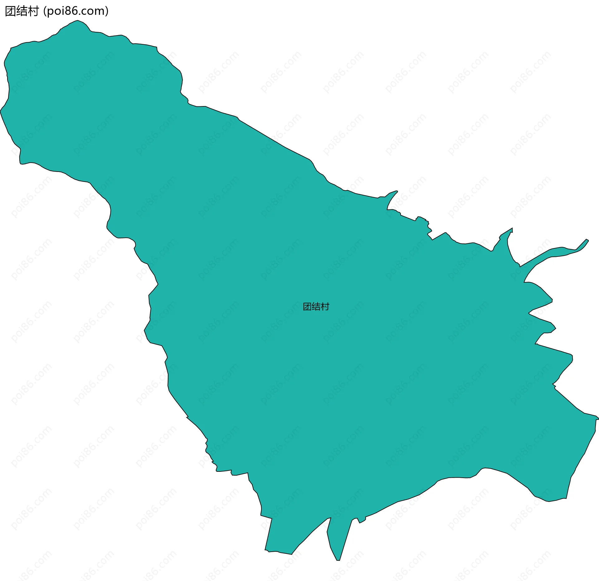 团结村边界地图