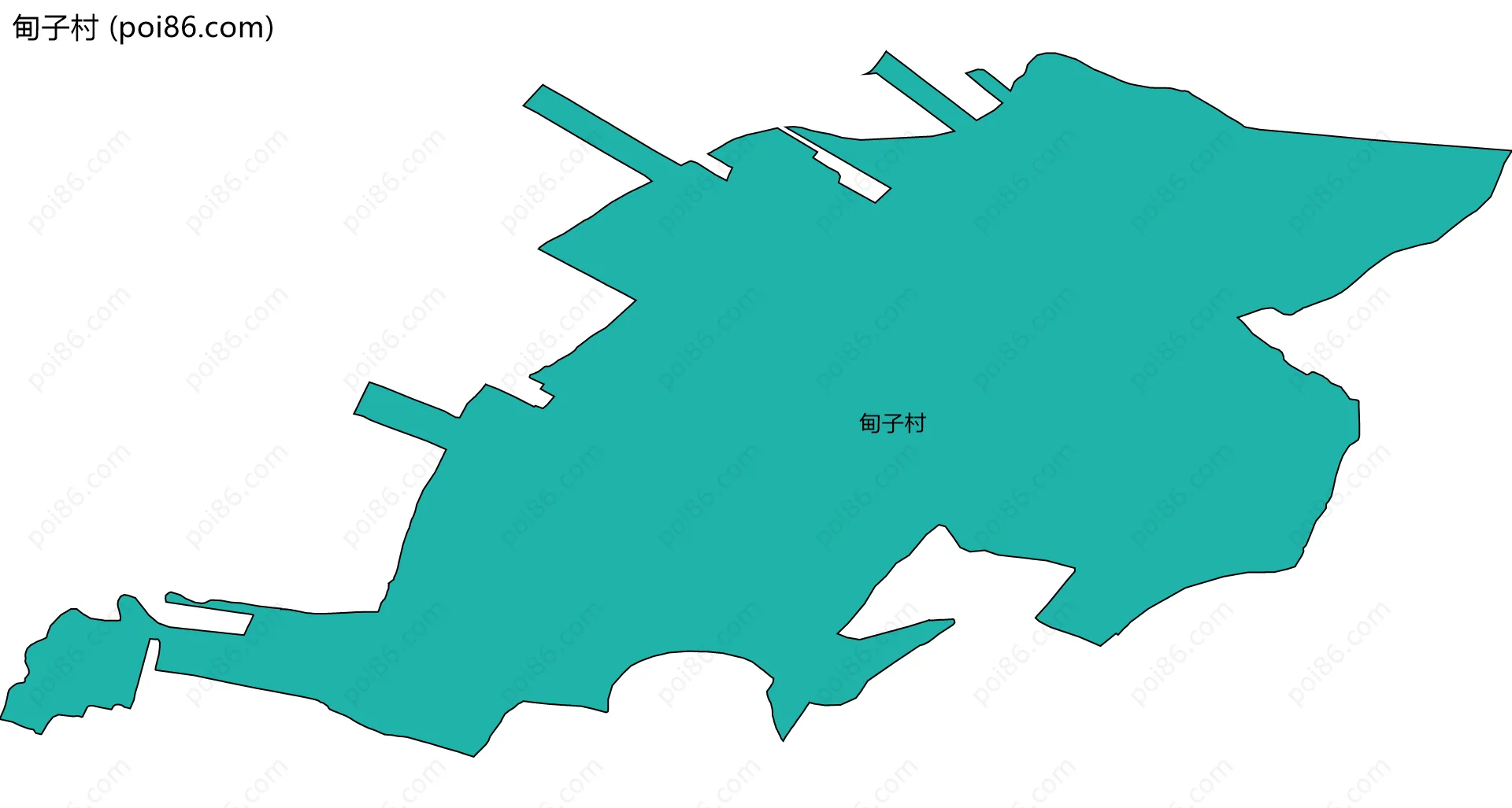 甸子村边界地图