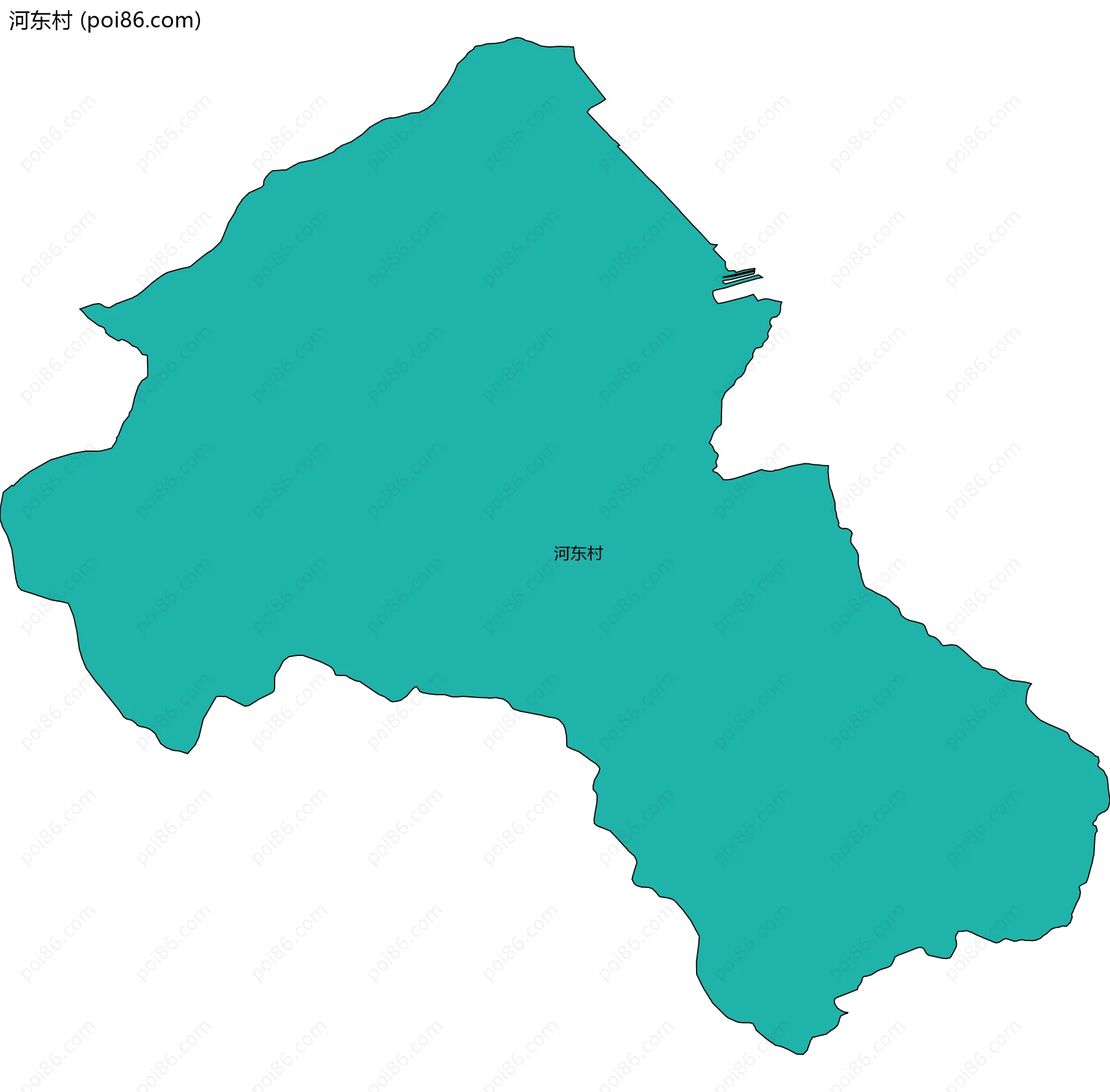 河东村边界地图