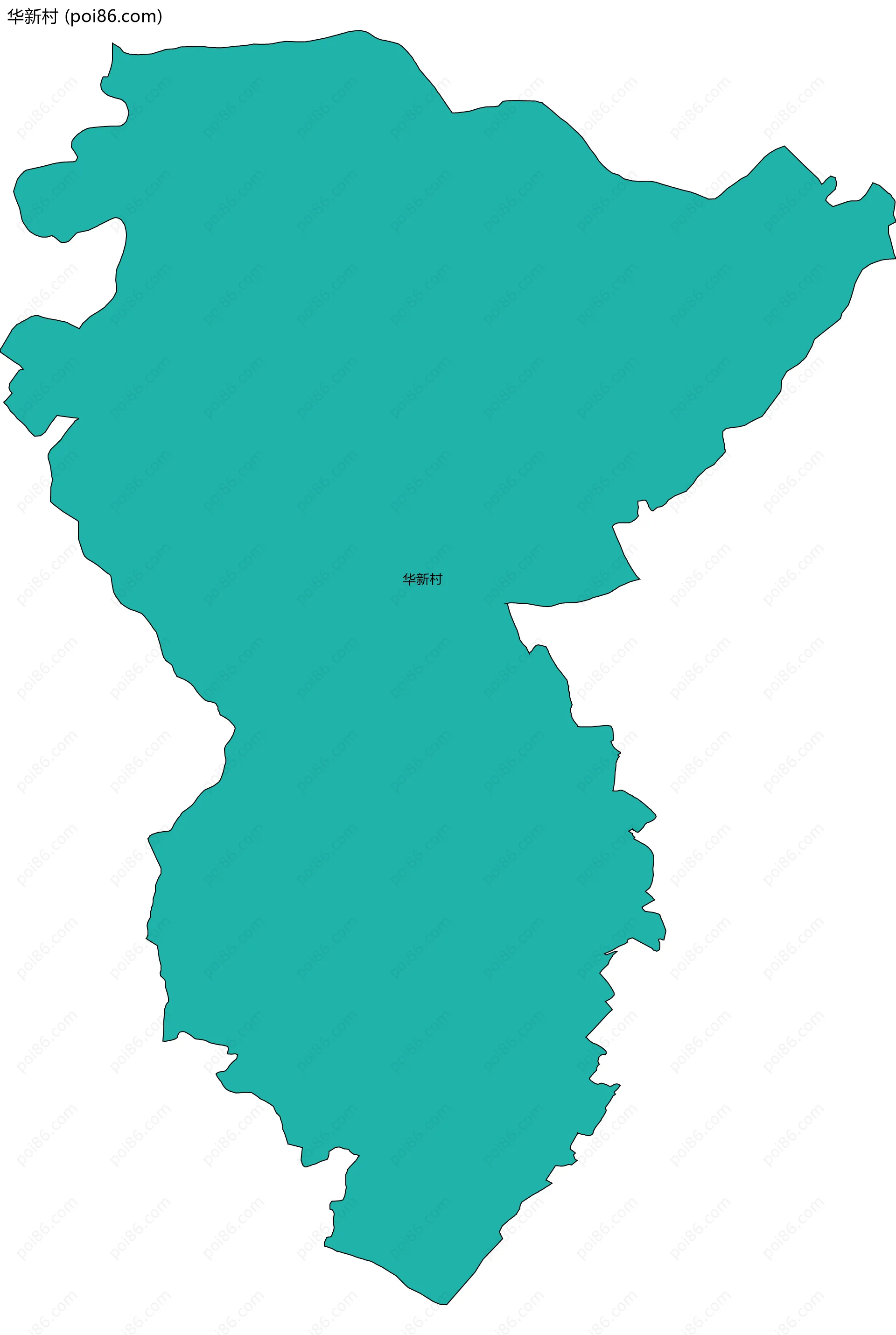 华新村边界地图