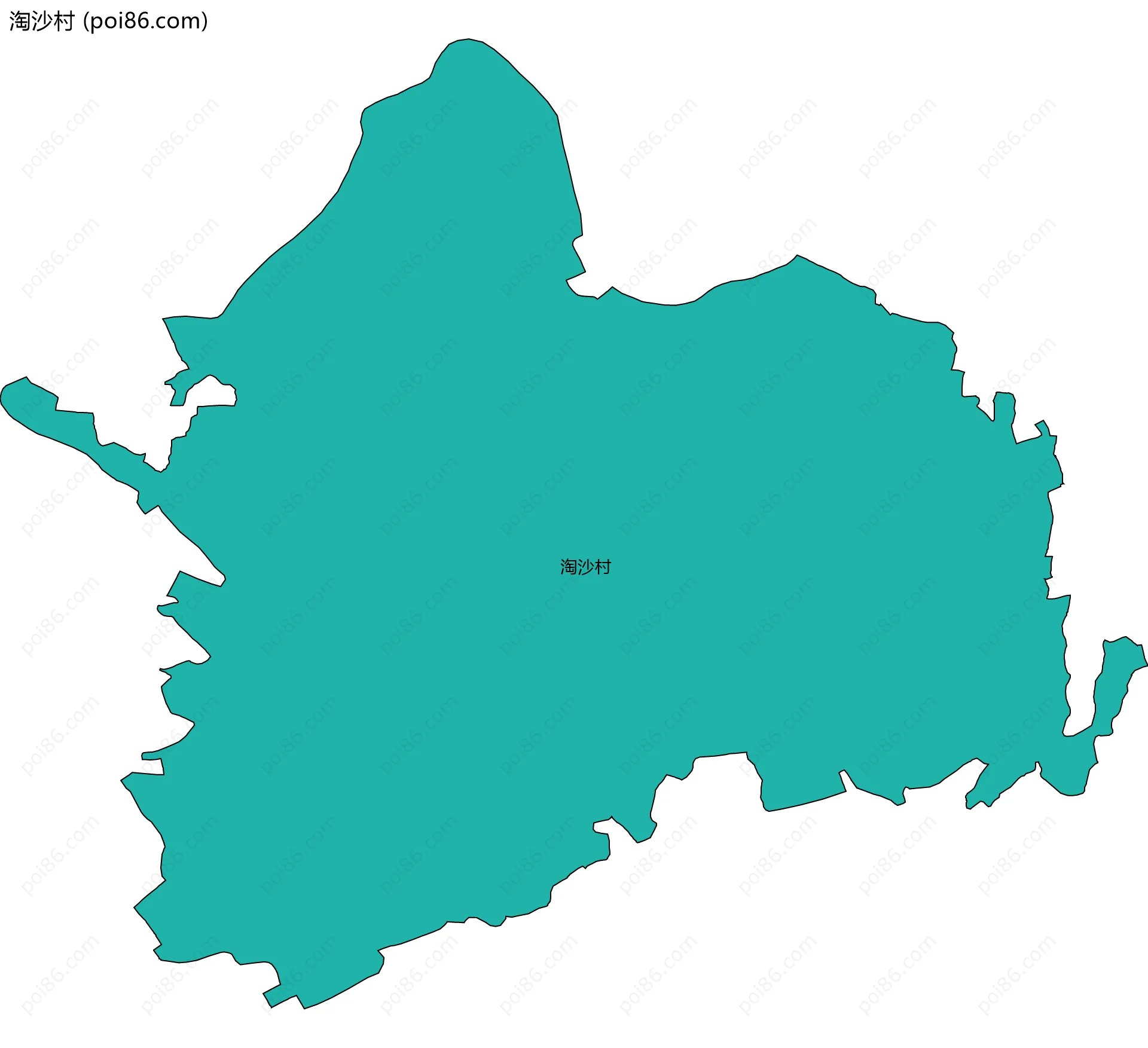 淘沙村边界地图