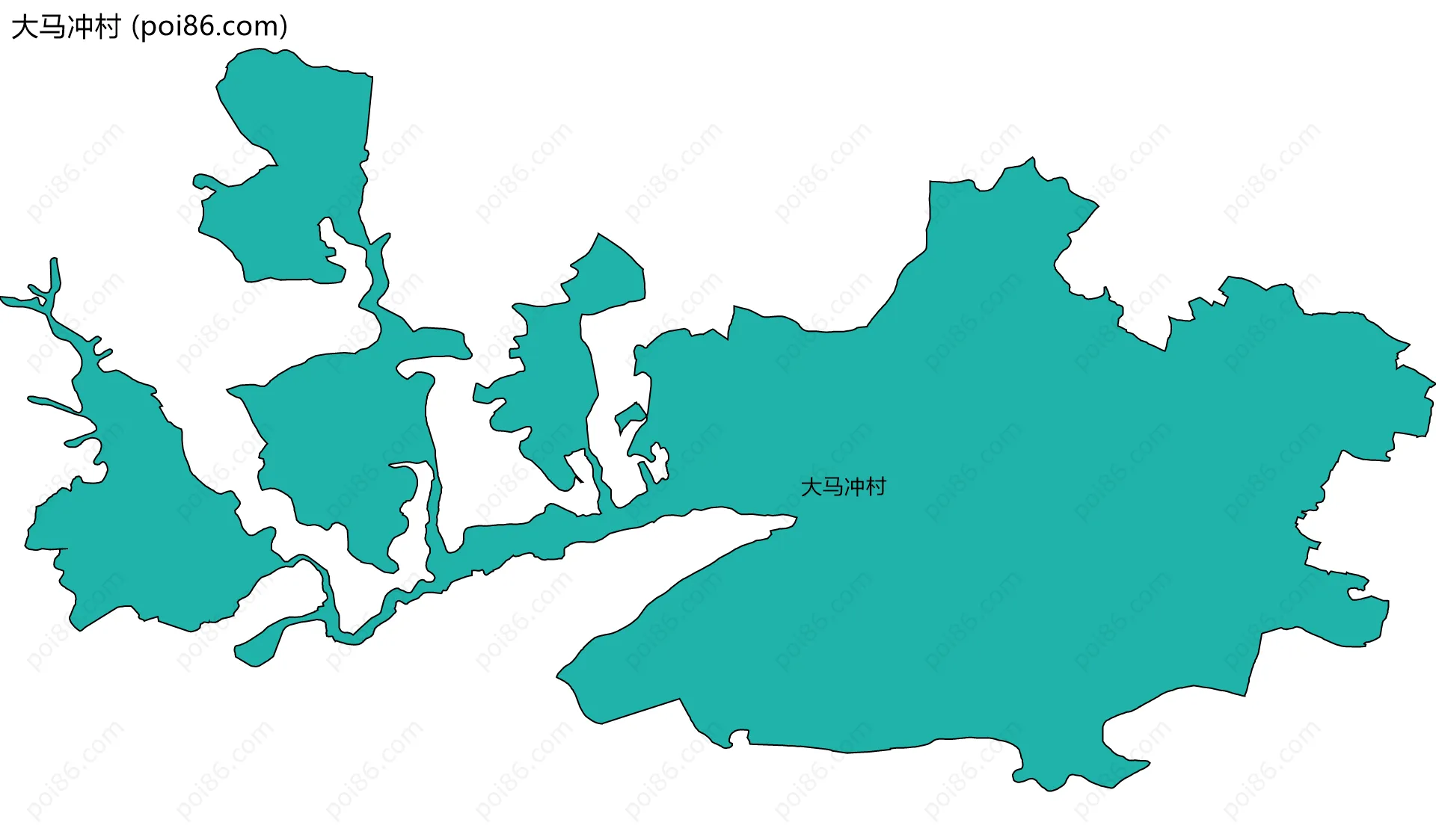 大马冲村边界地图