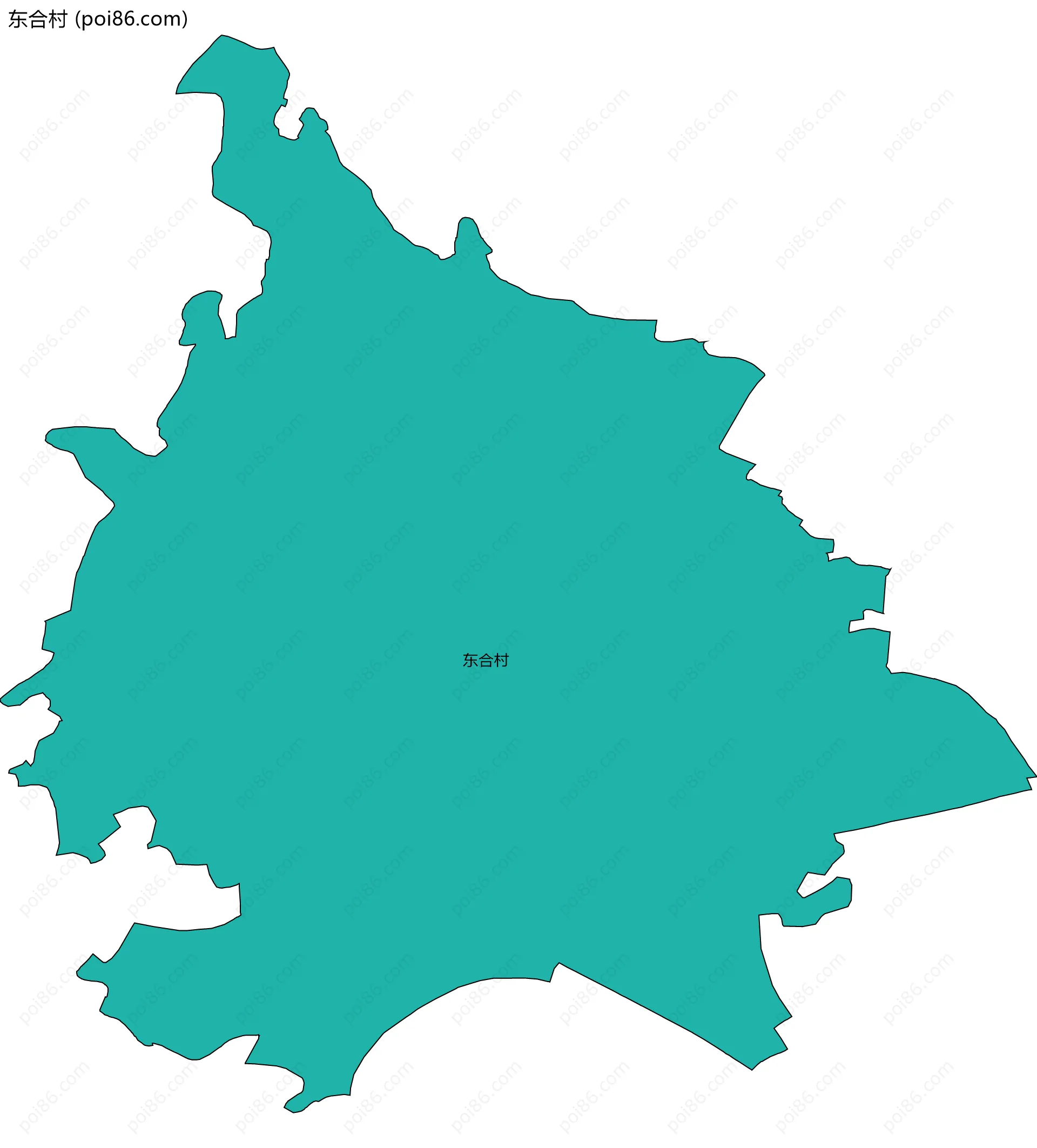 东合村边界地图