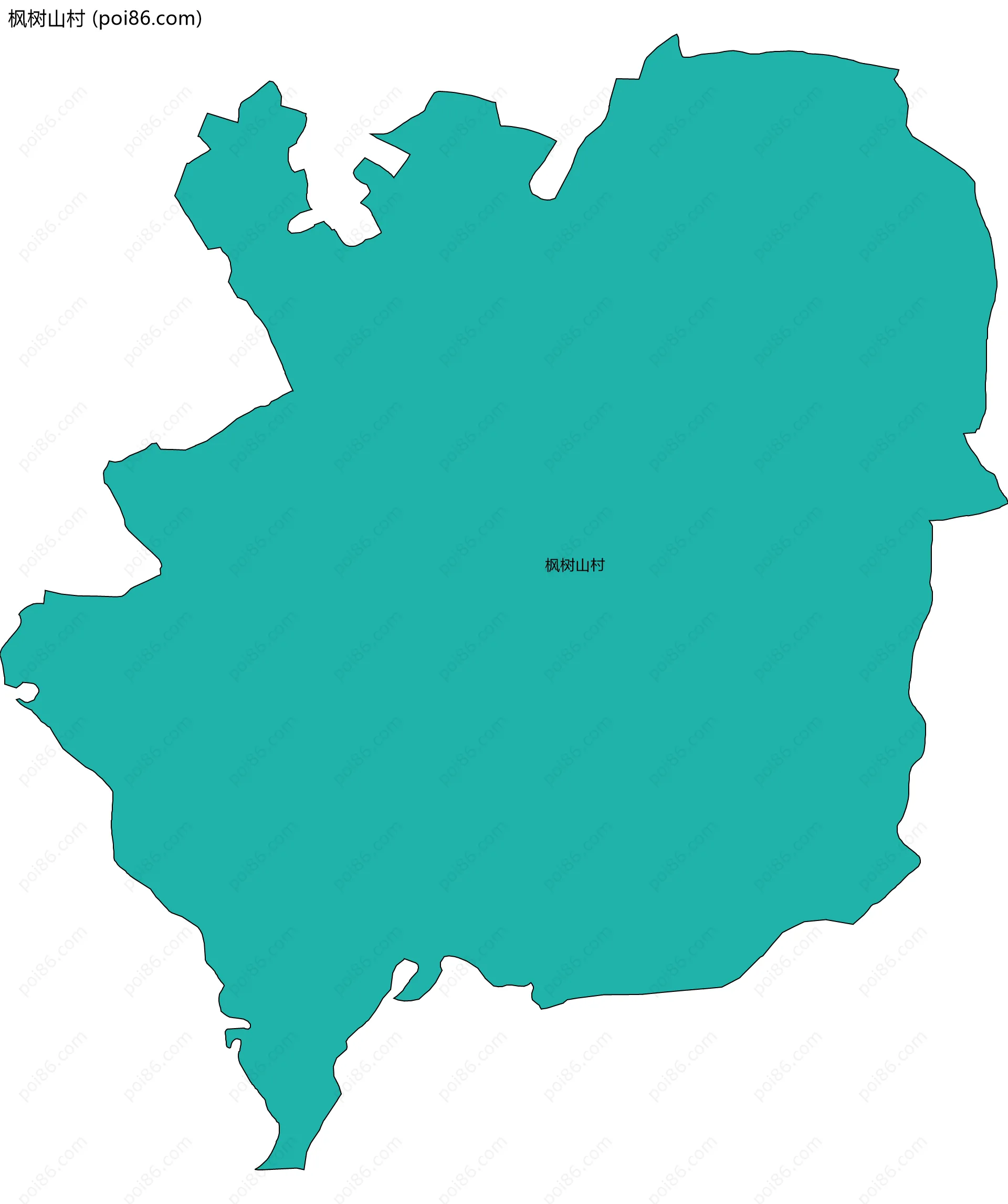 枫树山村边界地图