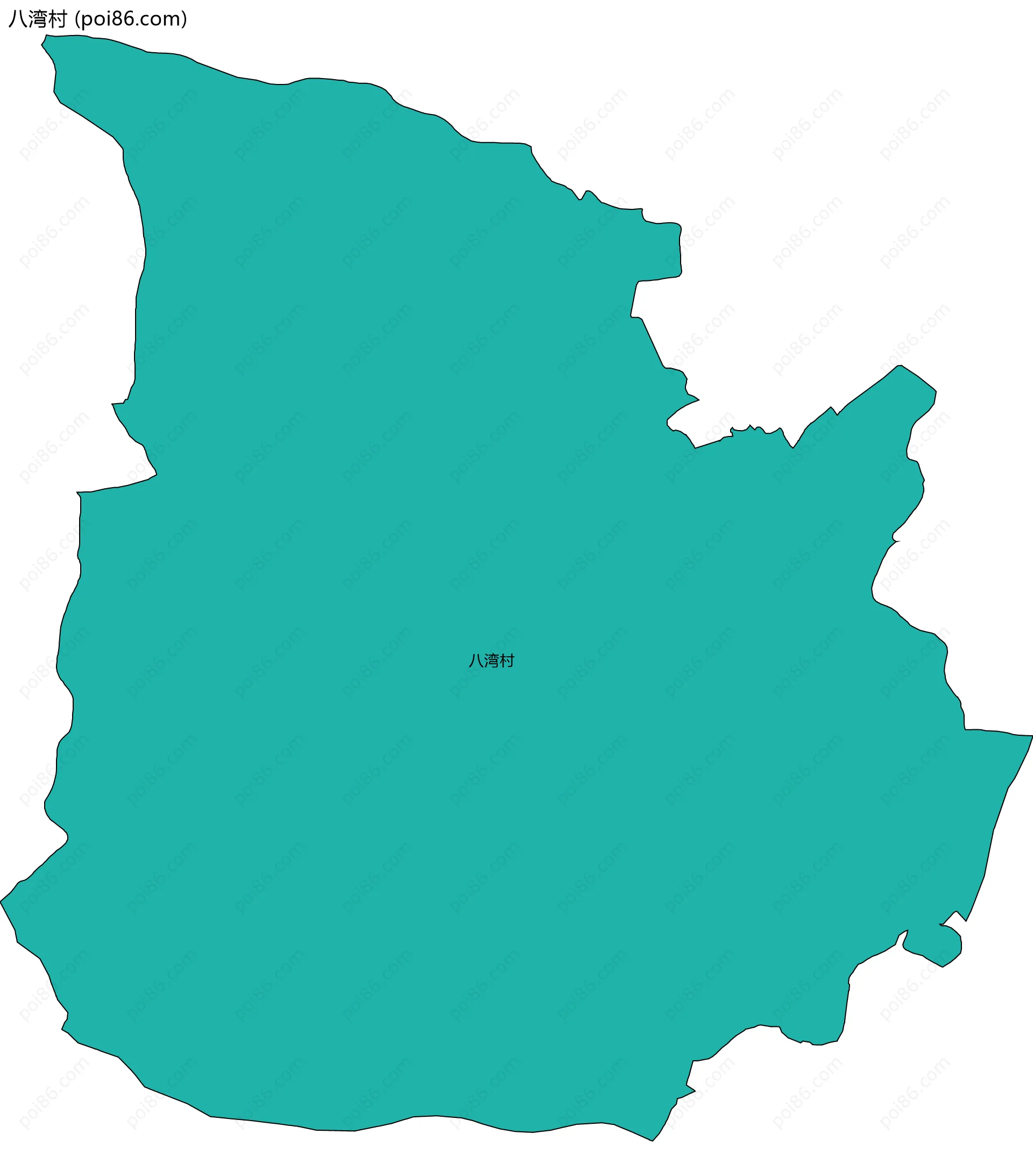 八湾村边界地图