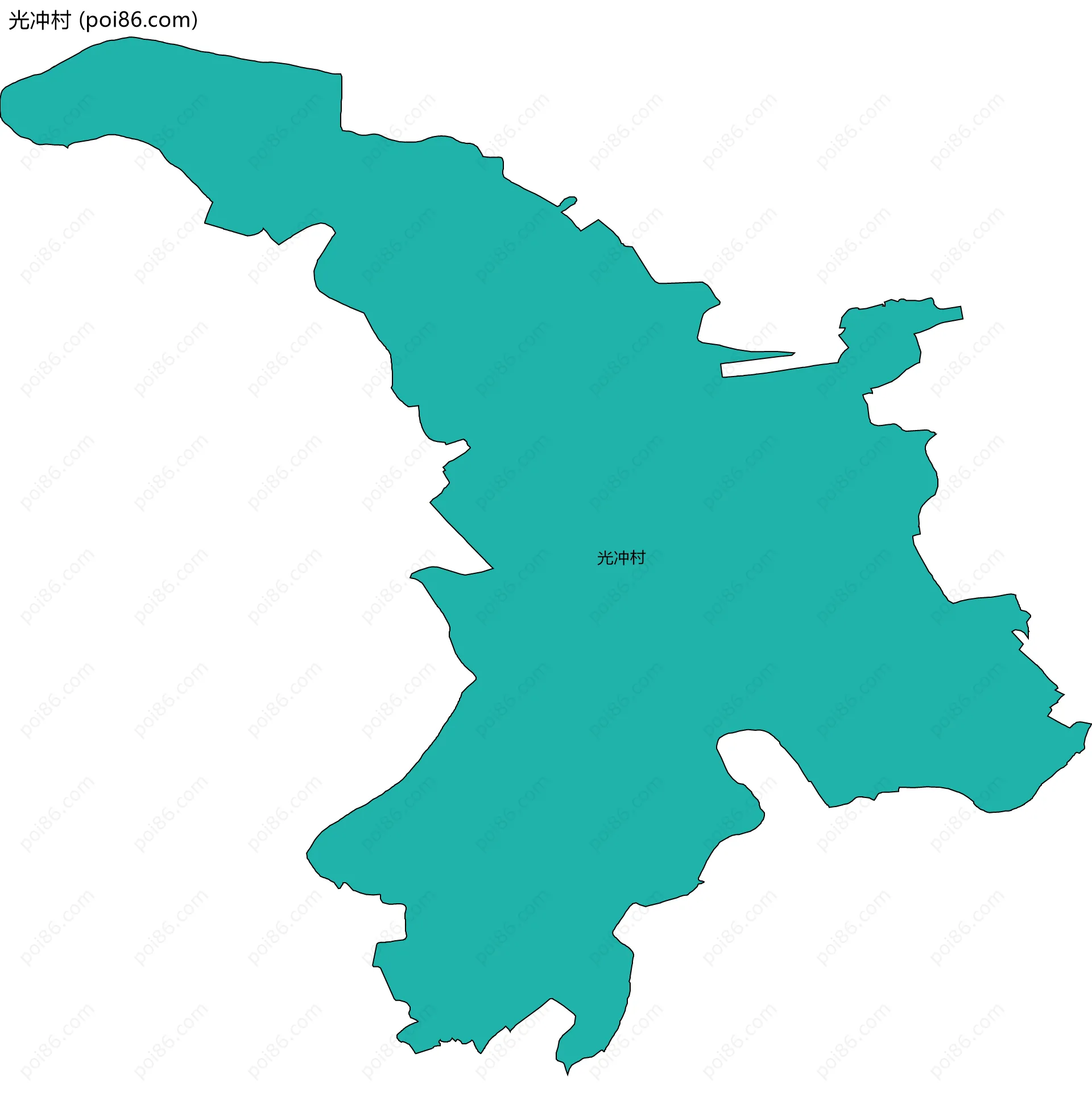 光冲村边界地图