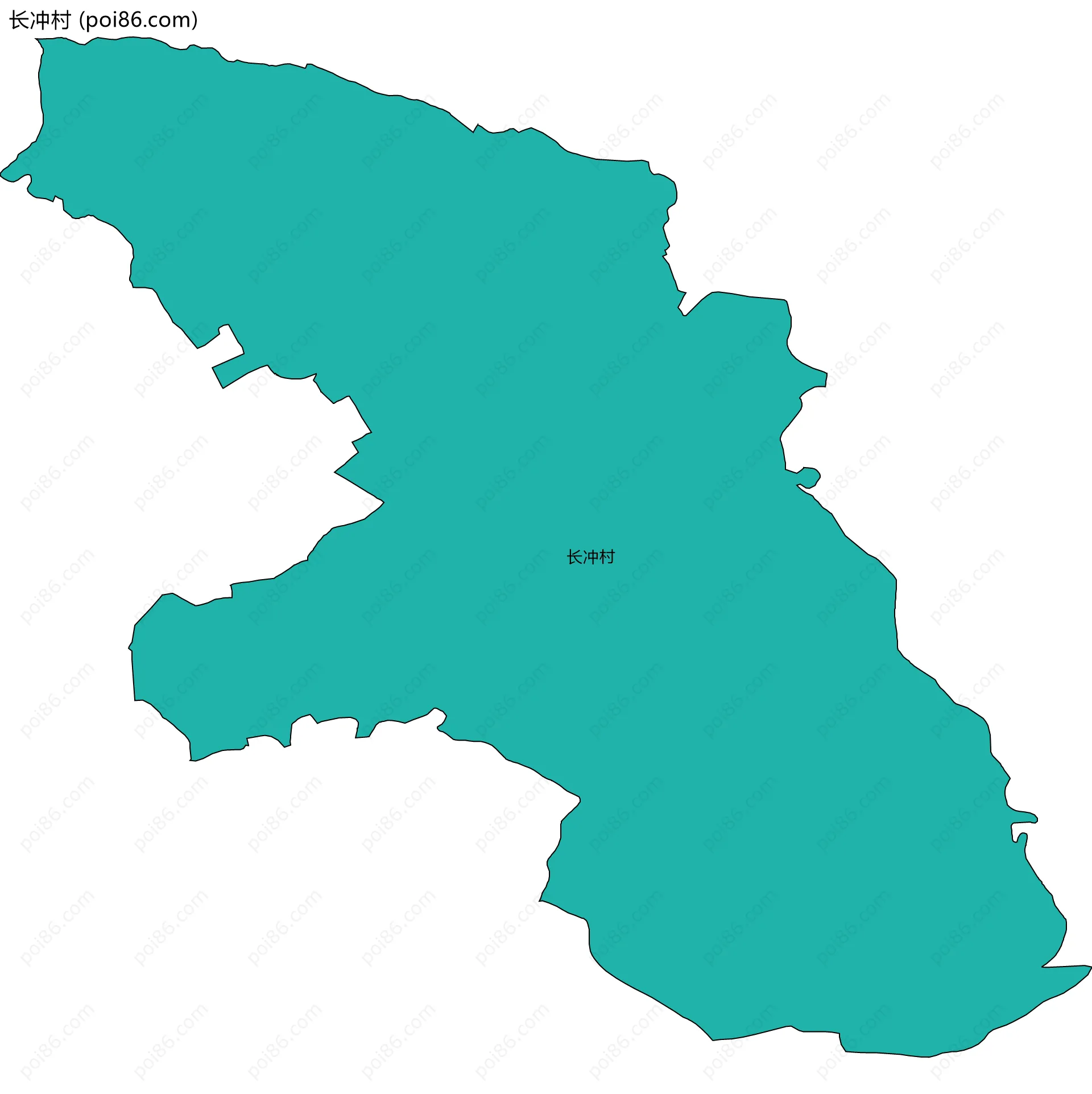 长冲村边界地图