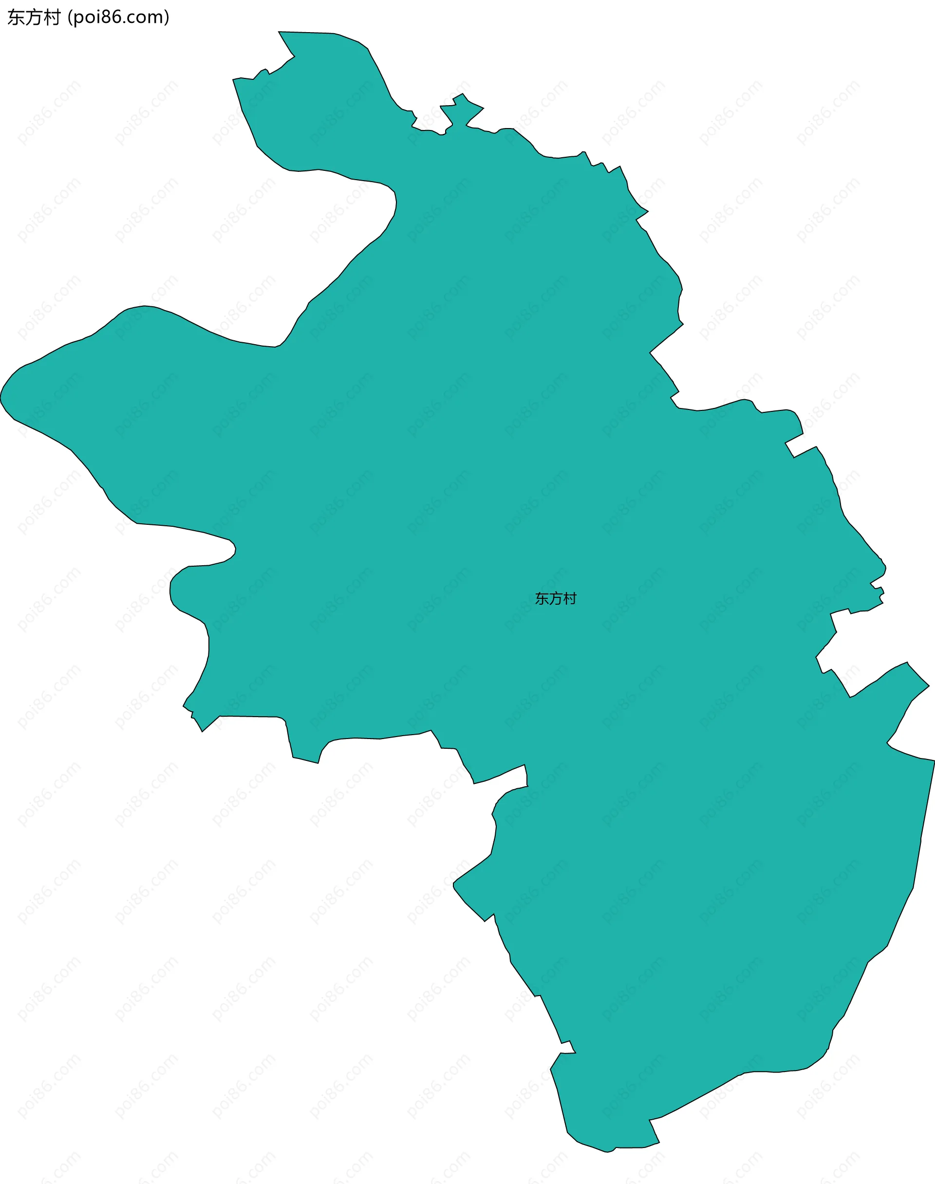 东方村边界地图