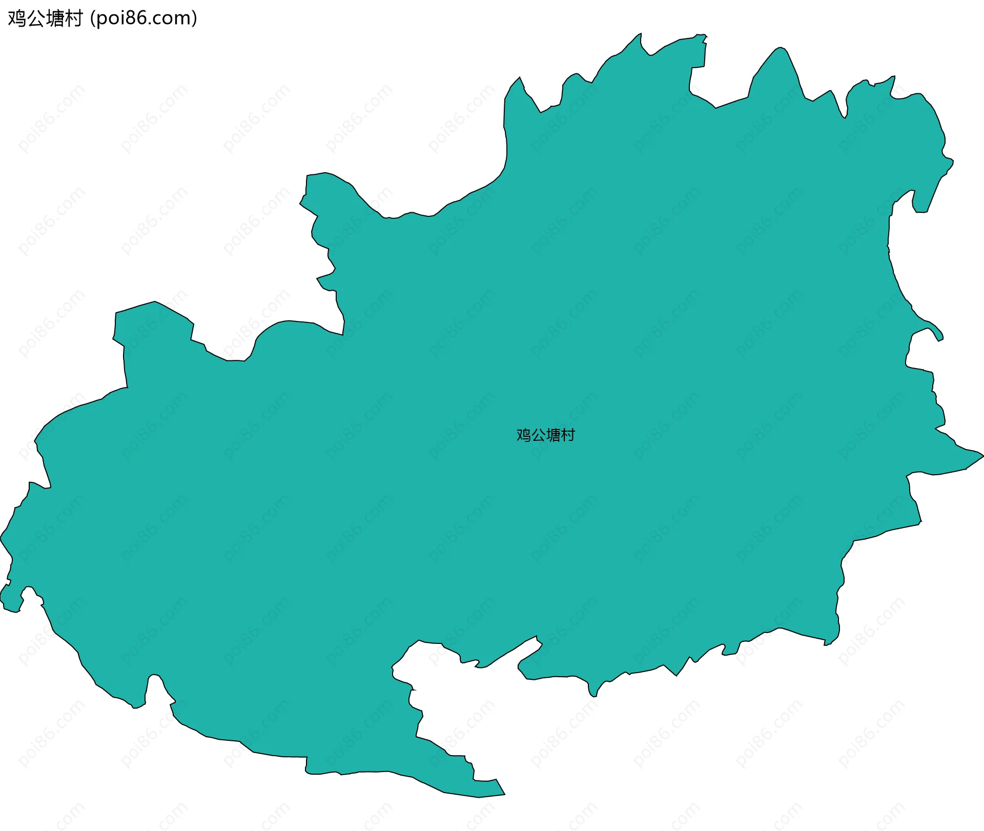 鸡公塘村边界地图