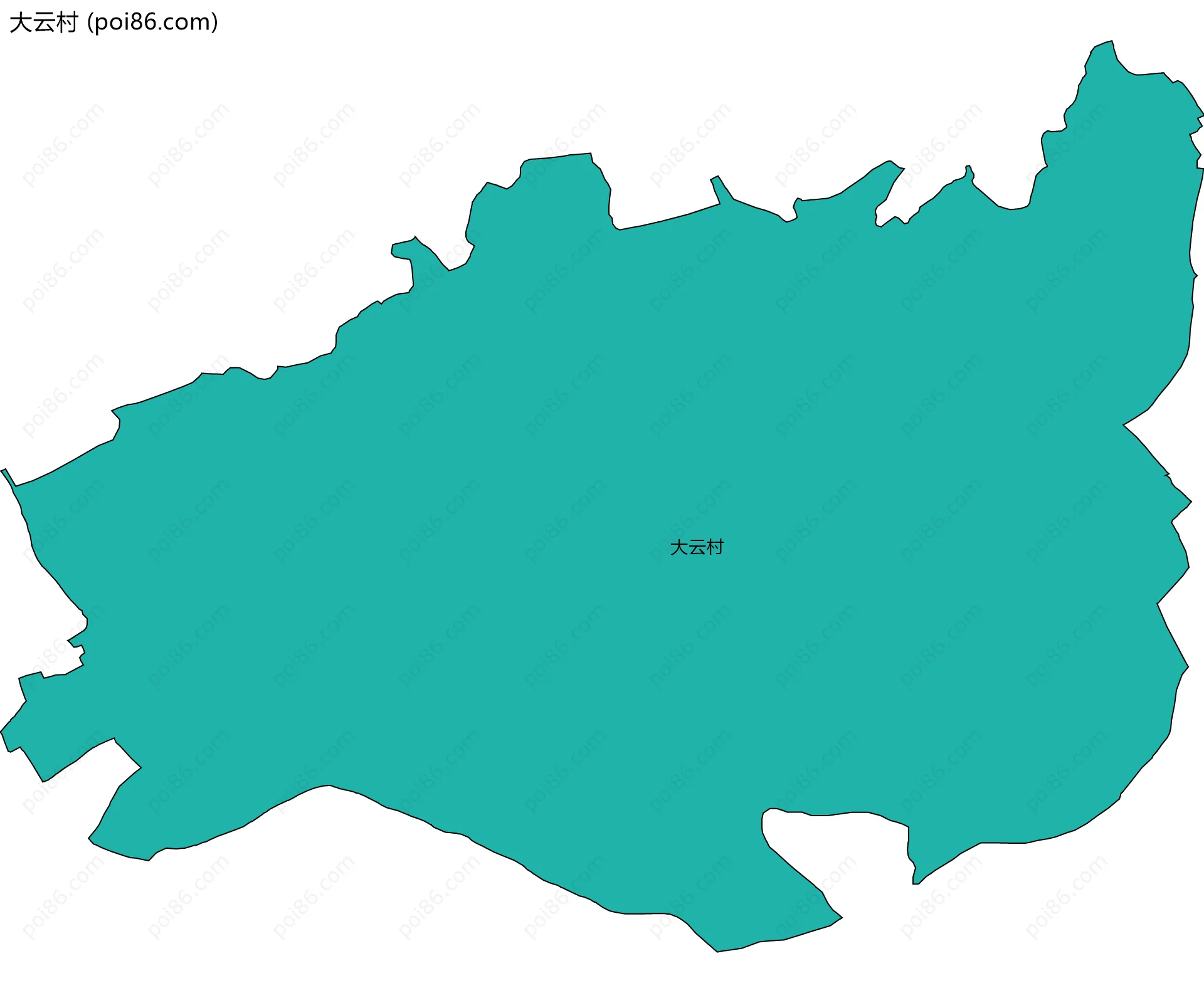大云村边界地图