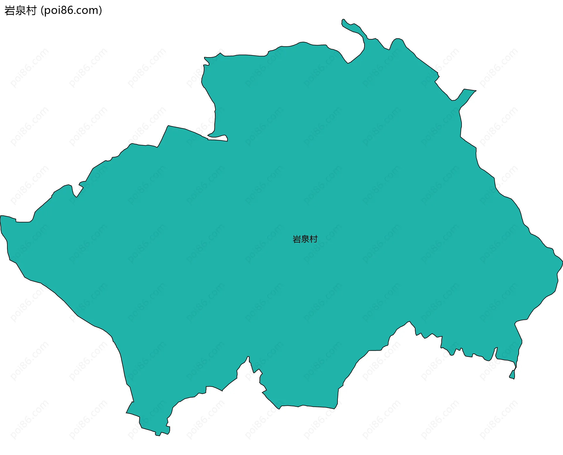 岩泉村边界地图