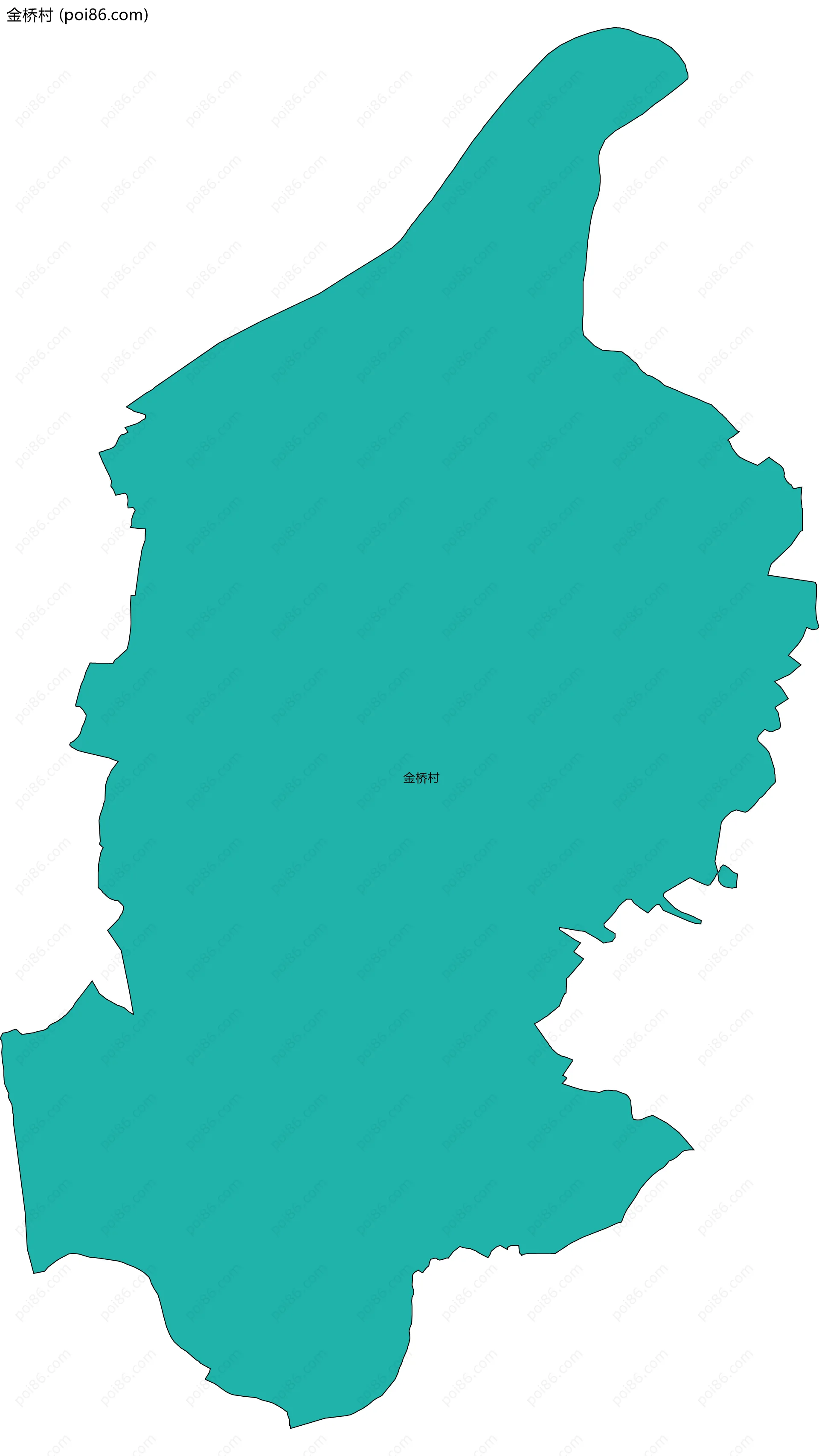 金桥村边界地图