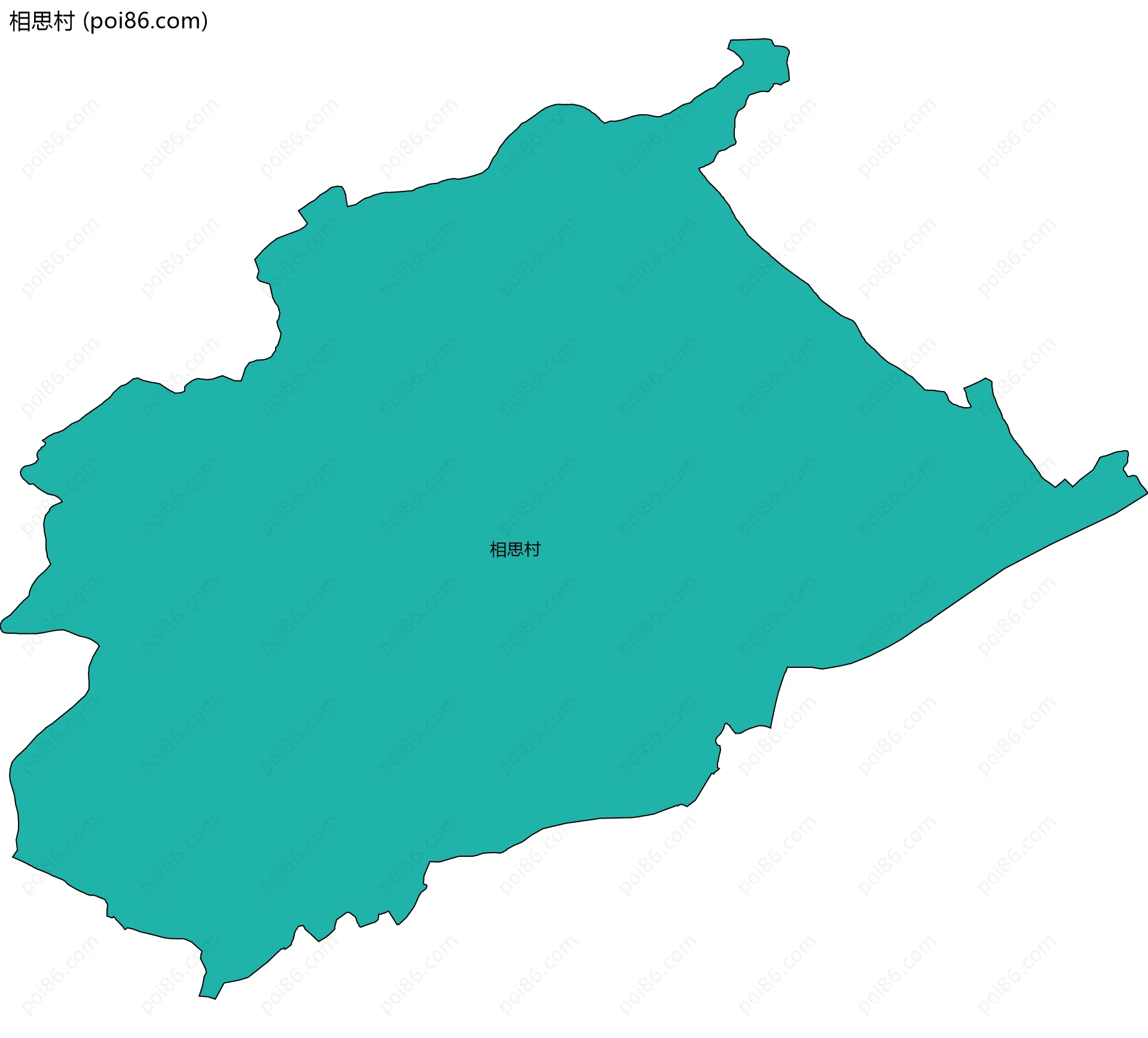 相思村边界地图