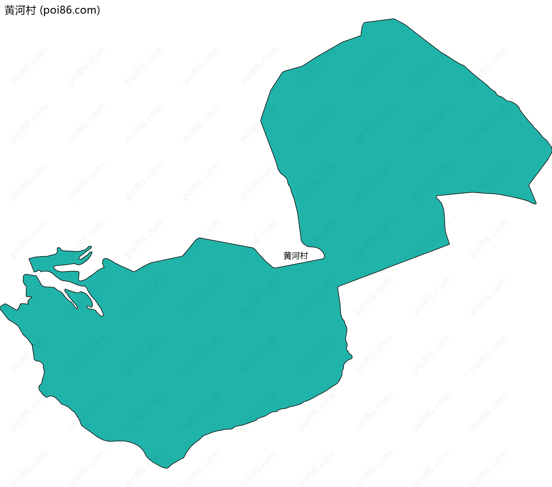 黄河村边界地图