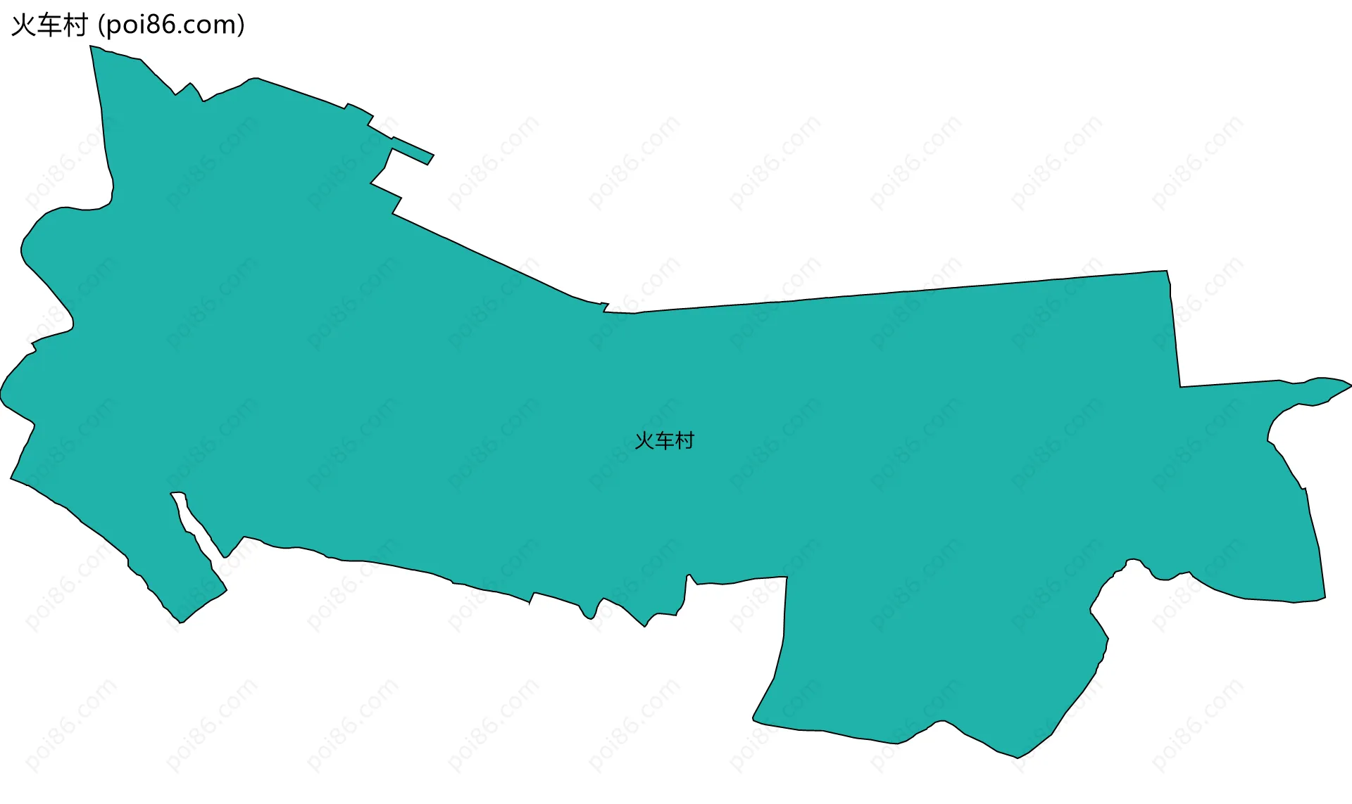 火车村边界地图