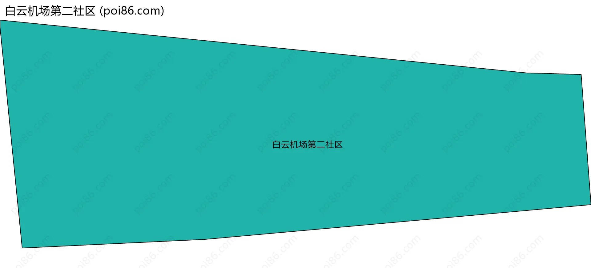 白云机场第二社区边界地图