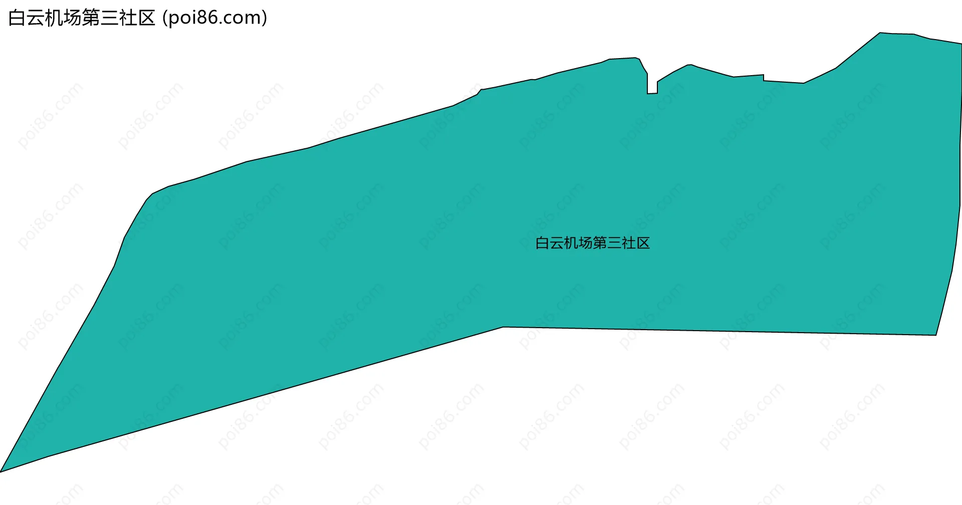 白云机场第三社区边界地图