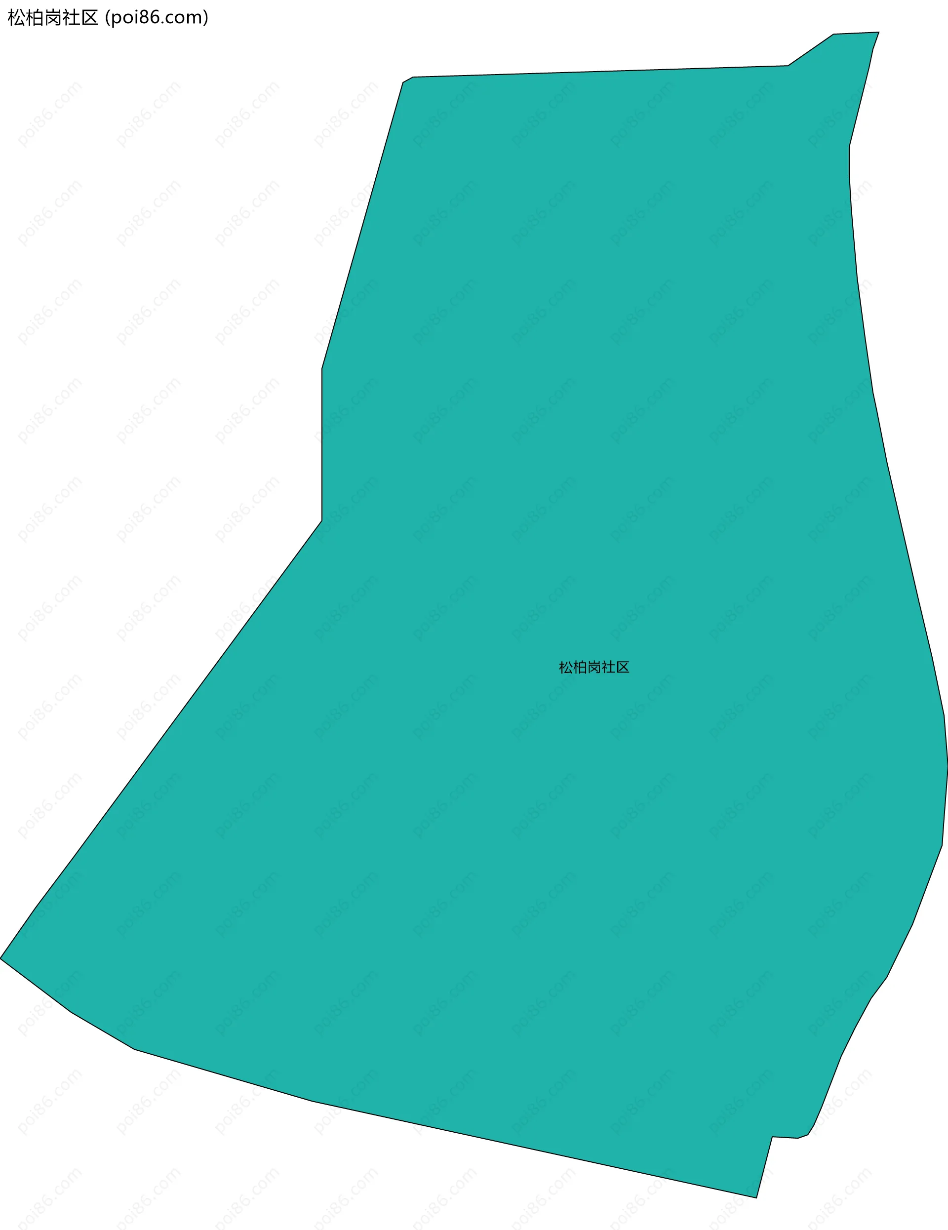 松柏岗社区边界地图