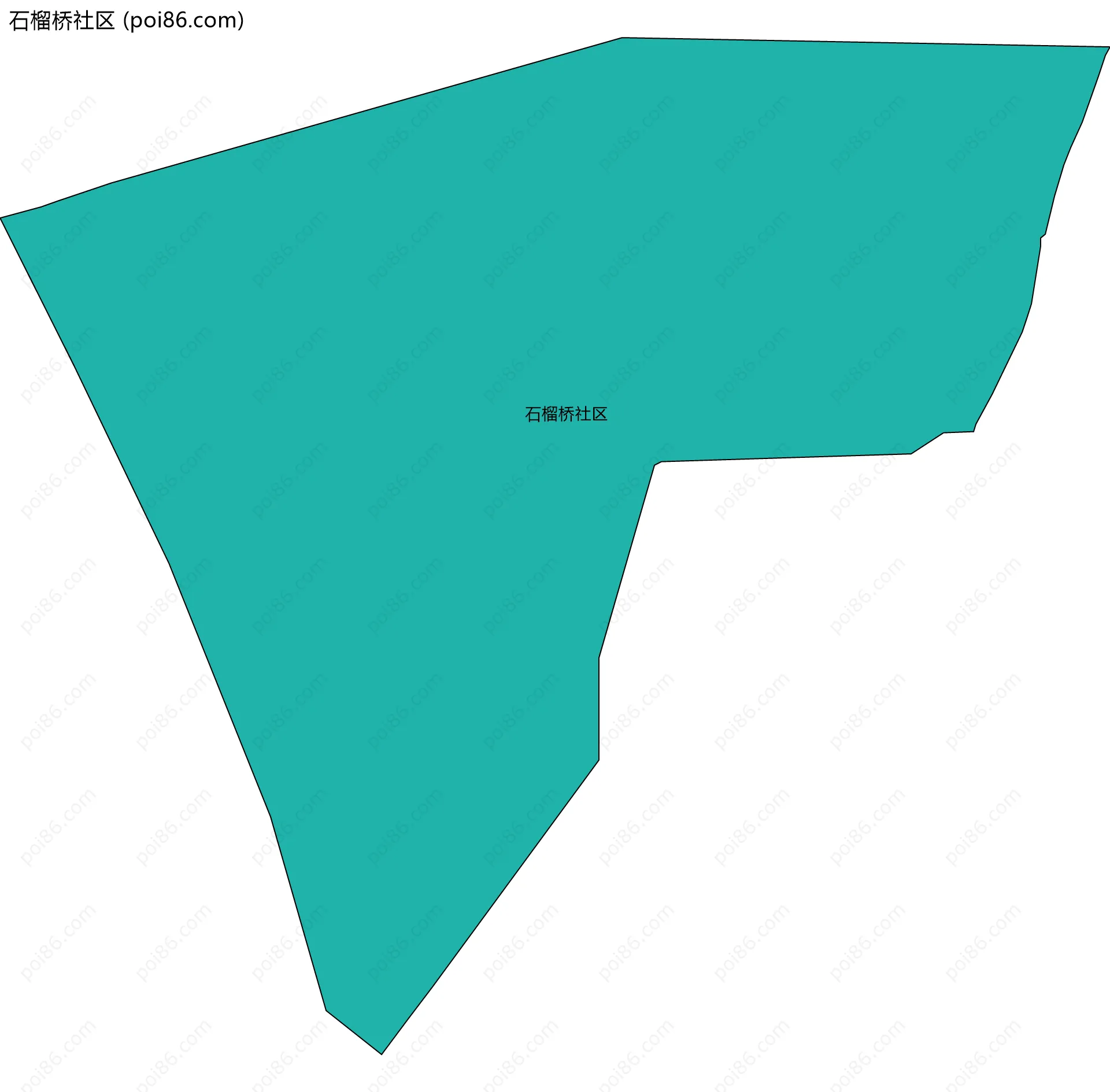 石榴桥社区边界地图