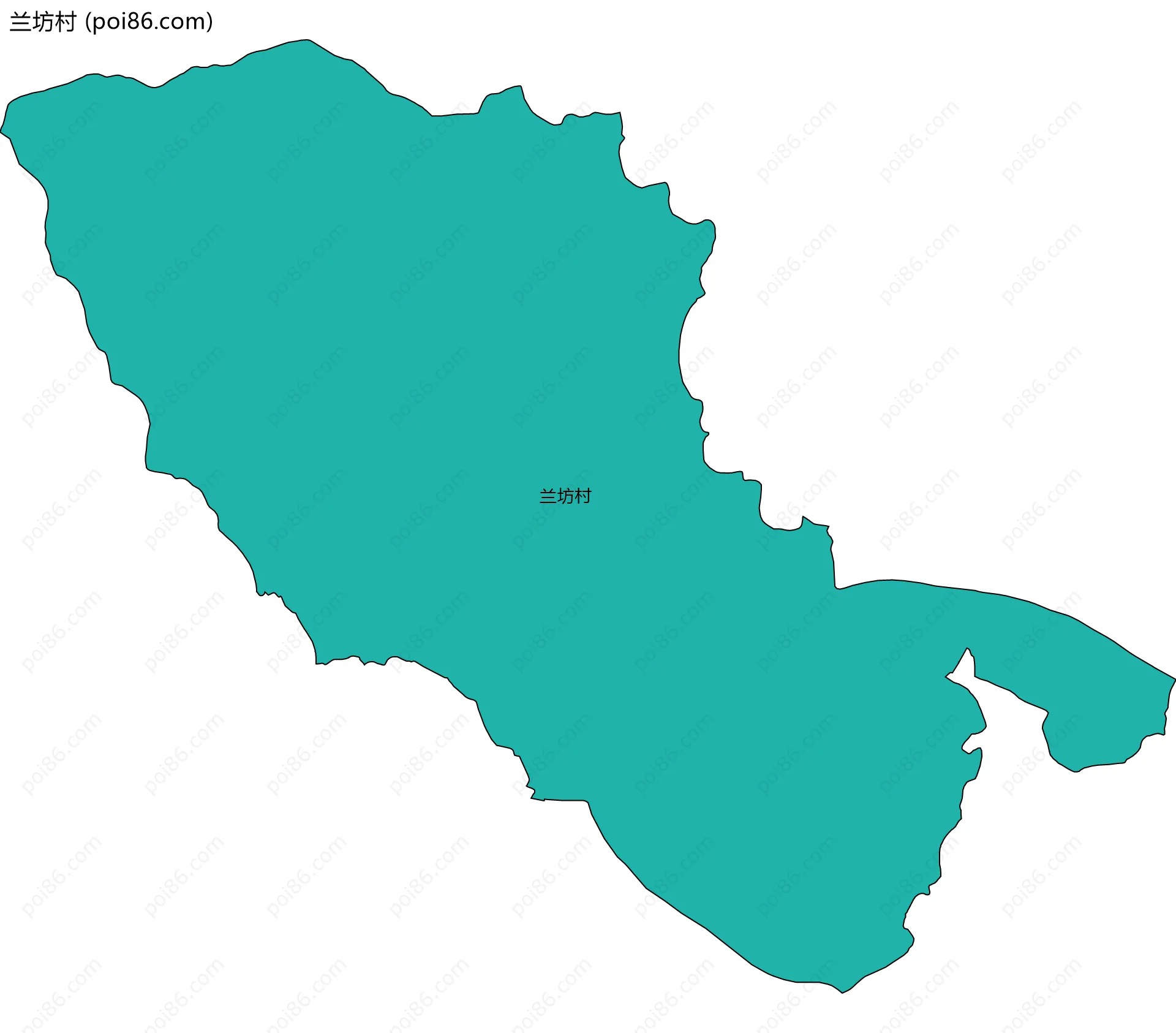兰坊村边界地图