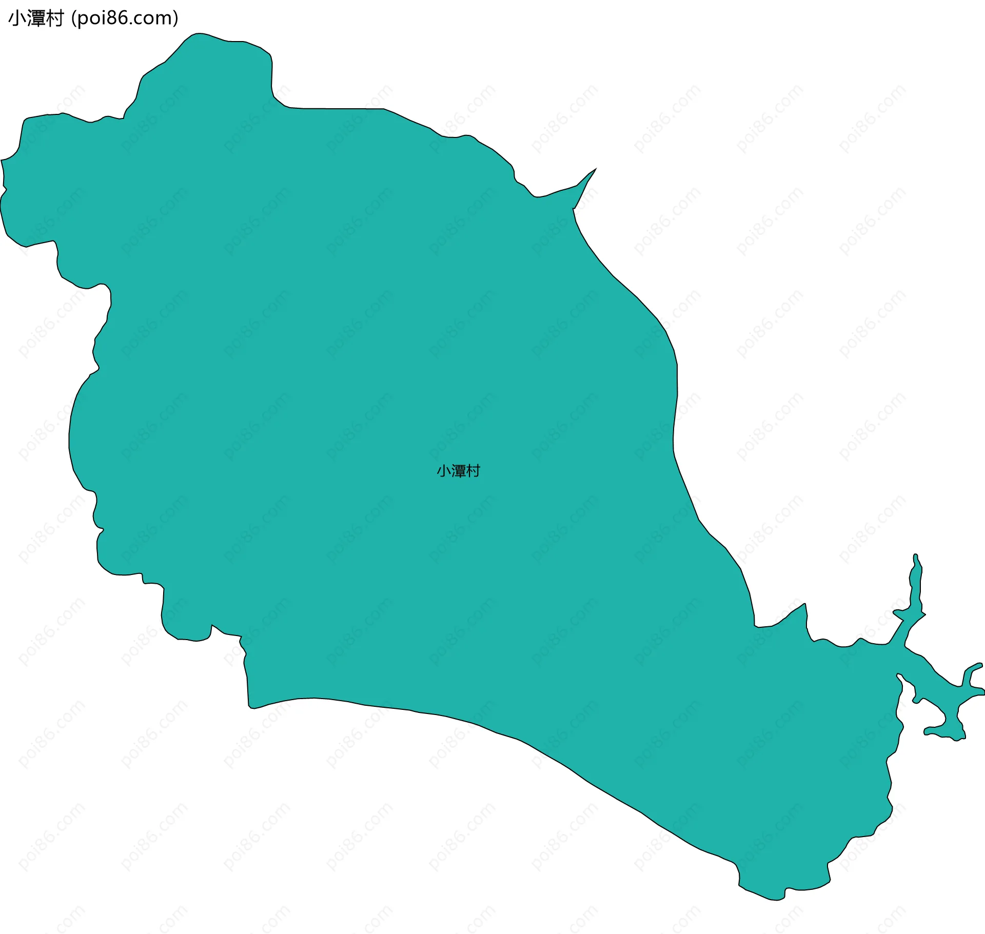 小潭村边界地图