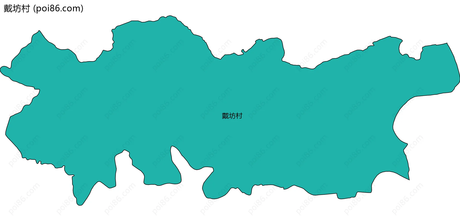 戴坊村边界地图