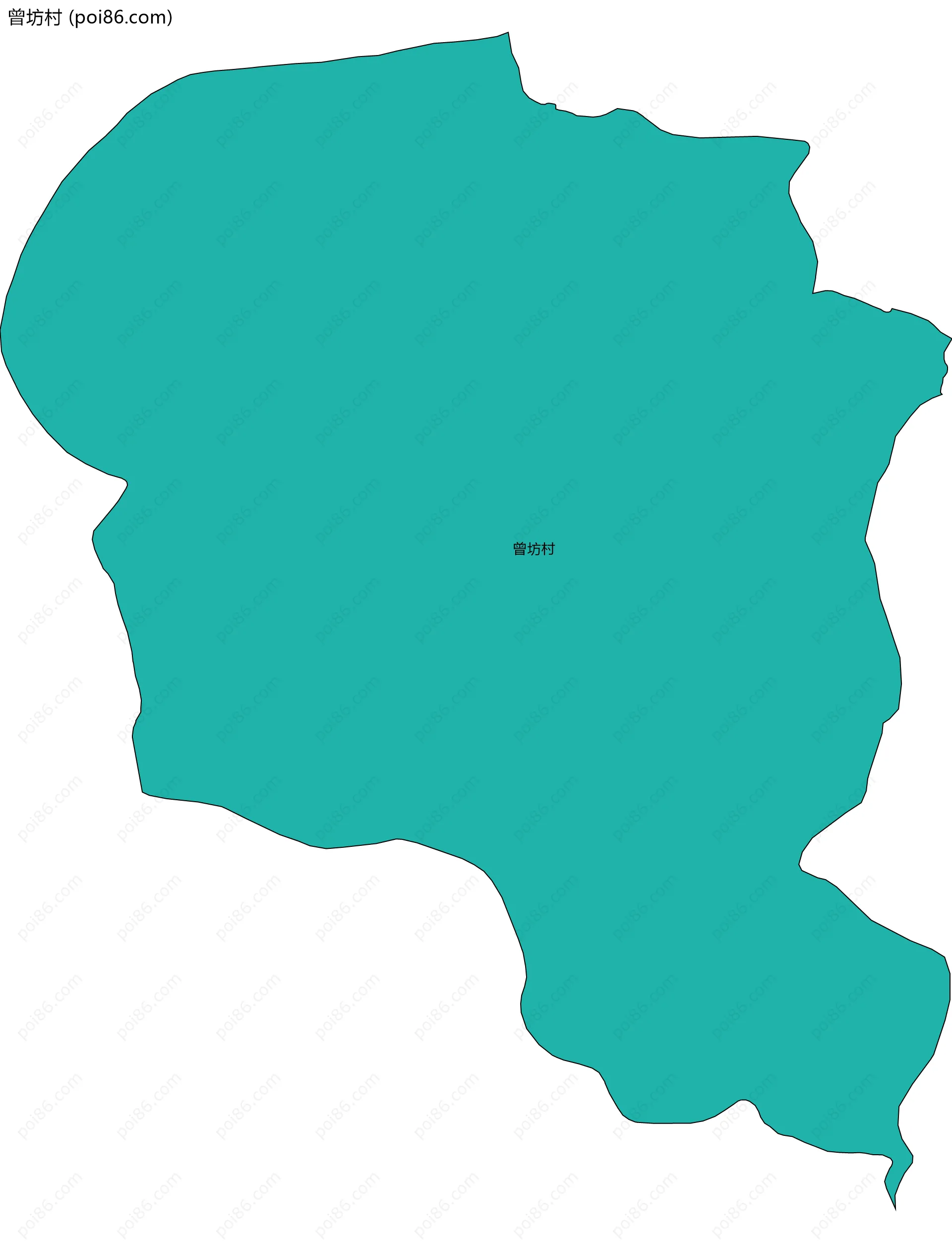 曾坊村边界地图