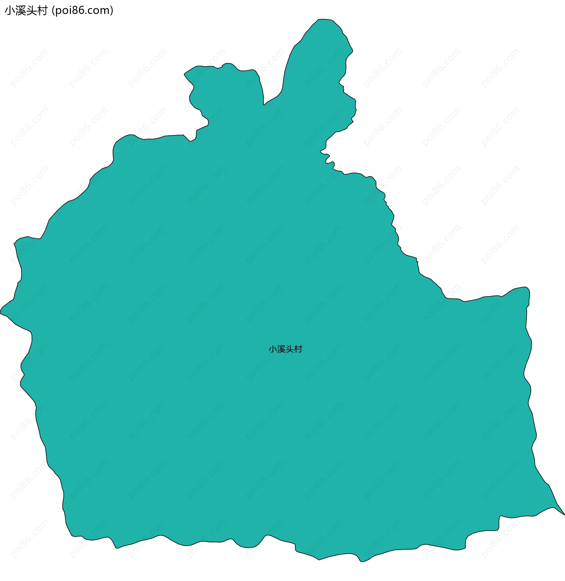 小溪头村边界地图