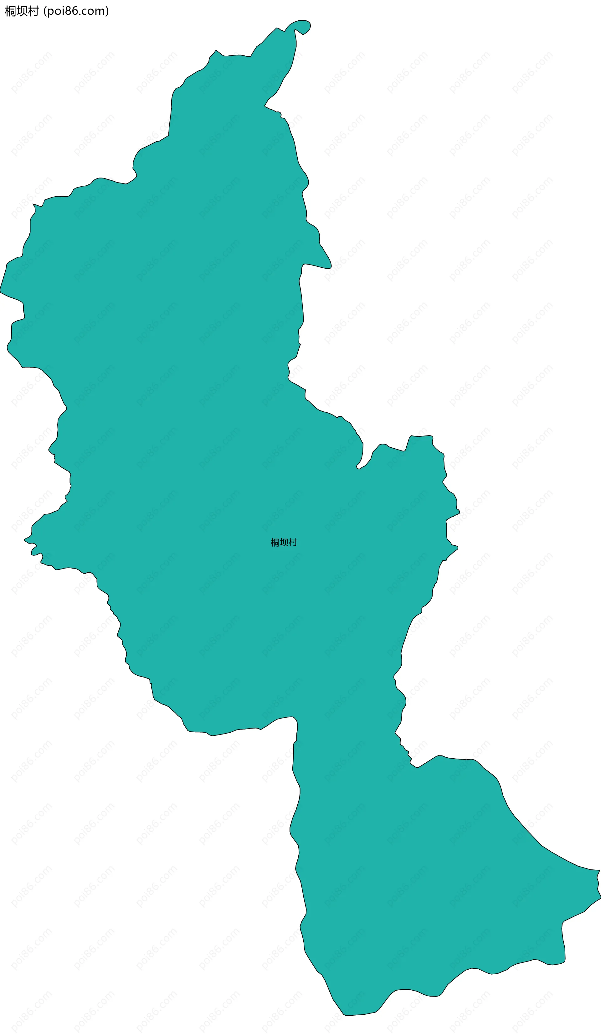 桐坝村边界地图