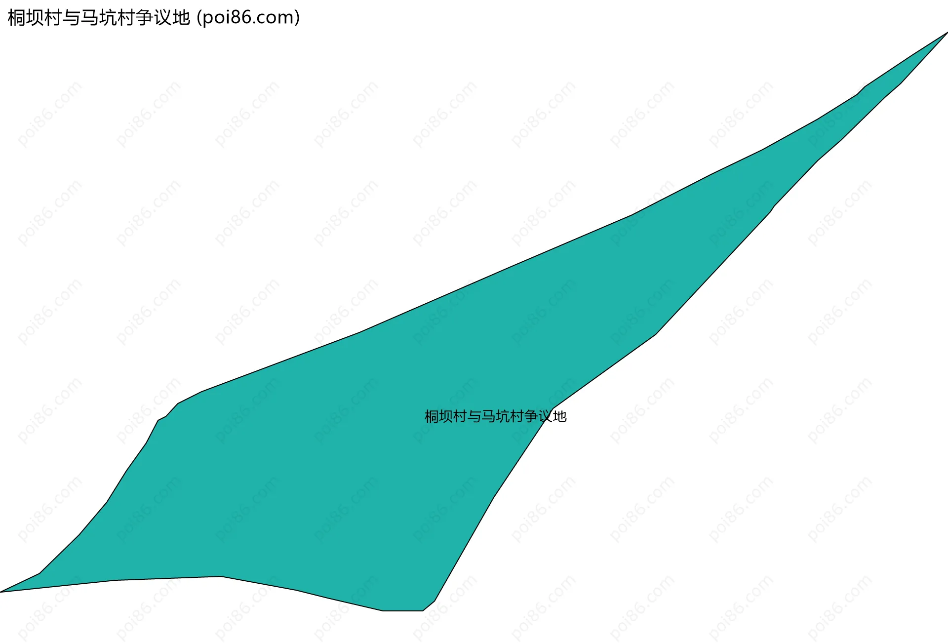 桐坝村与马坑村争议地边界地图