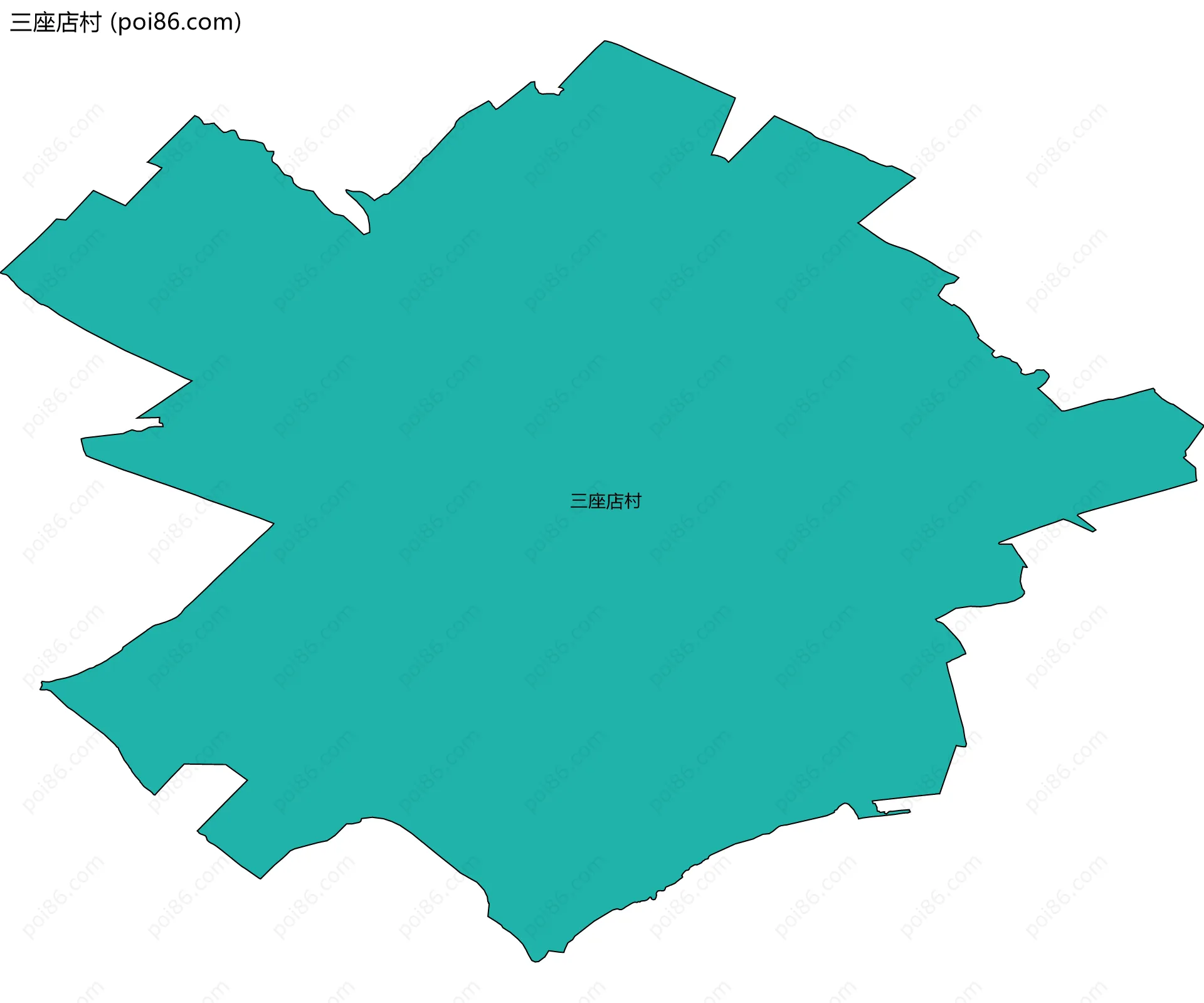 三座店村边界地图