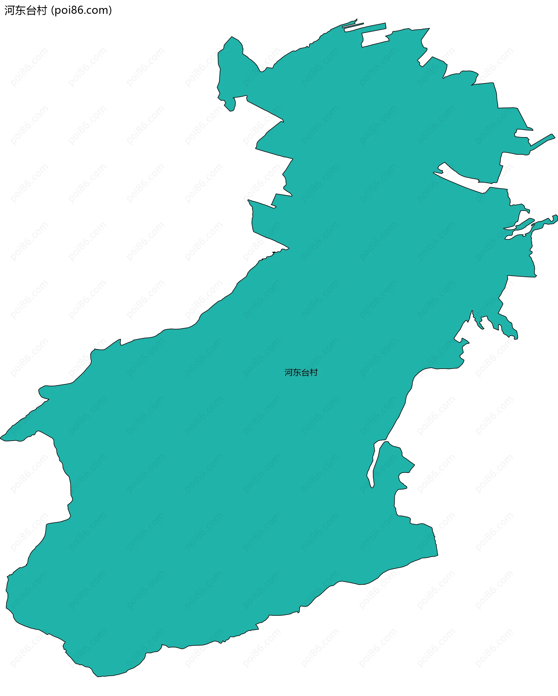 河东台村边界地图