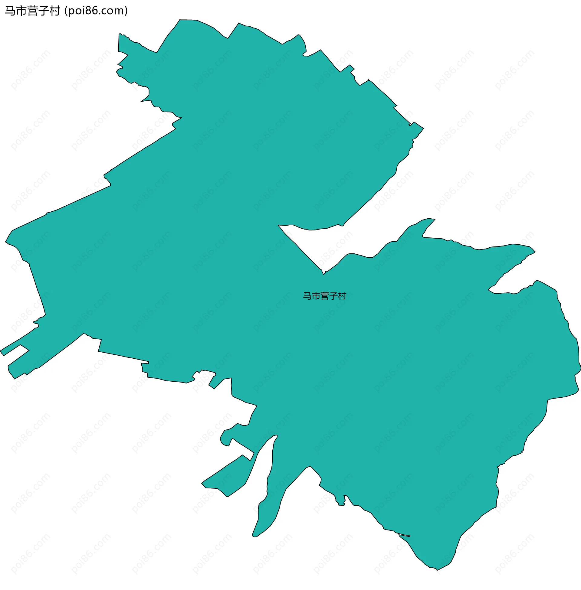 马市营子村边界地图